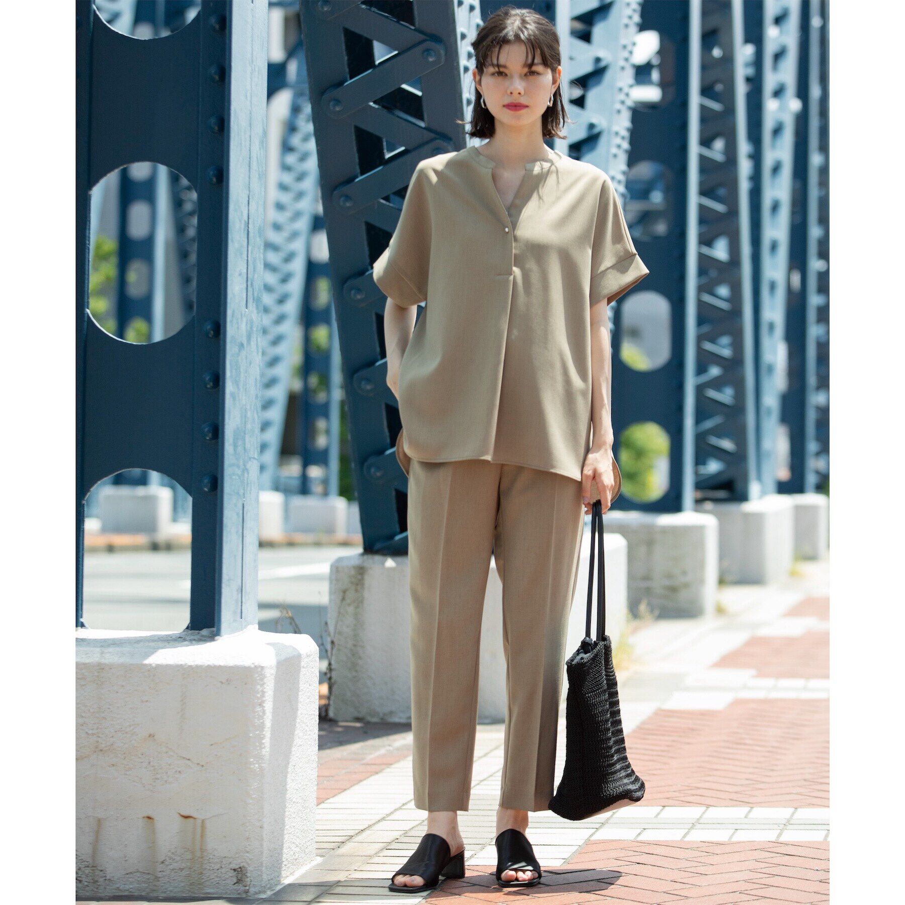 OPAQUE.CLIP「≪SS-LLsize≫ ストレッチ美脚イージーテーパードパンツ/セットアップ対応 【防シワ/抗ピル/」|その他|