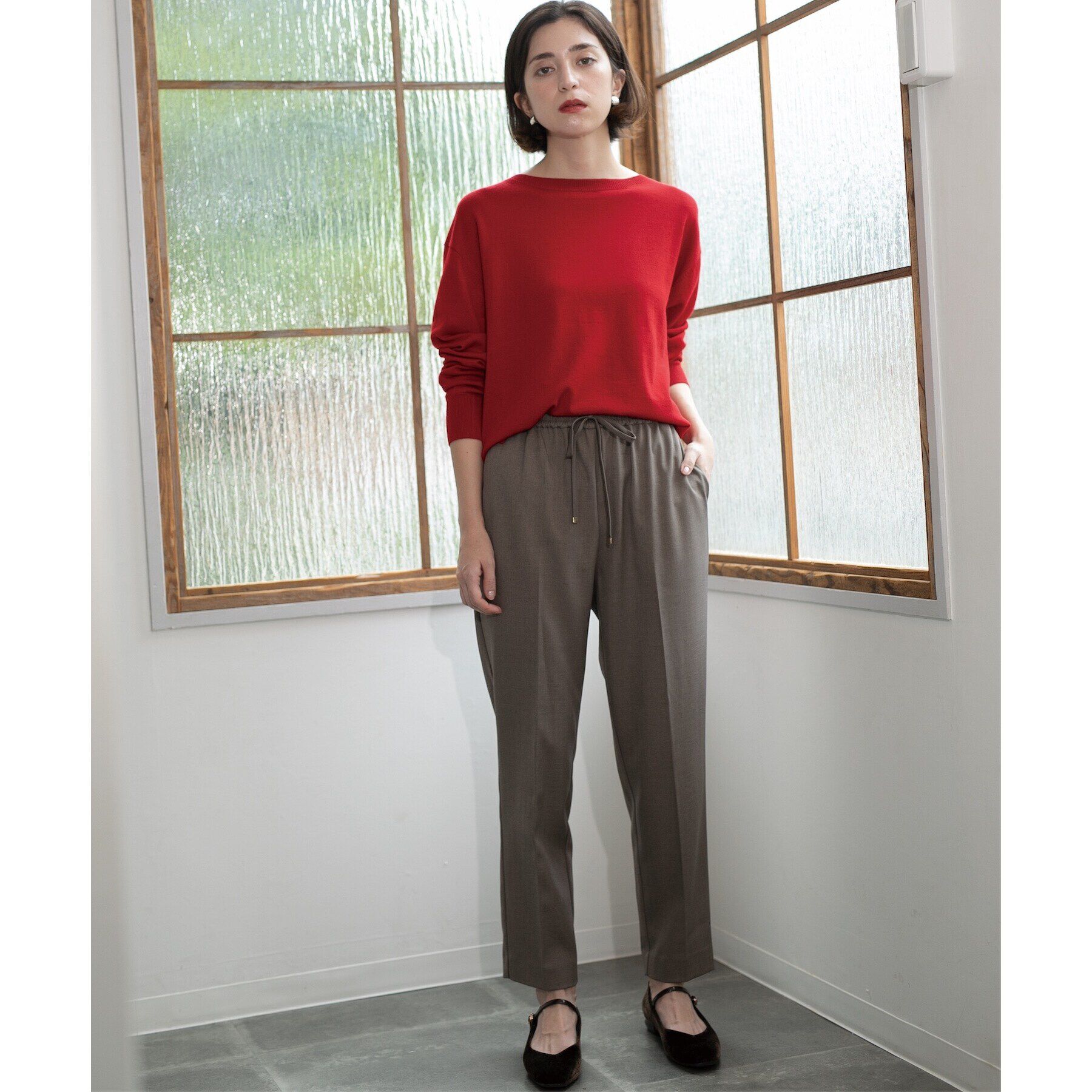 OPAQUE.CLIP「美脚ストレッチイージーテーパードパンツ【洗濯機洗い可】」|その他|