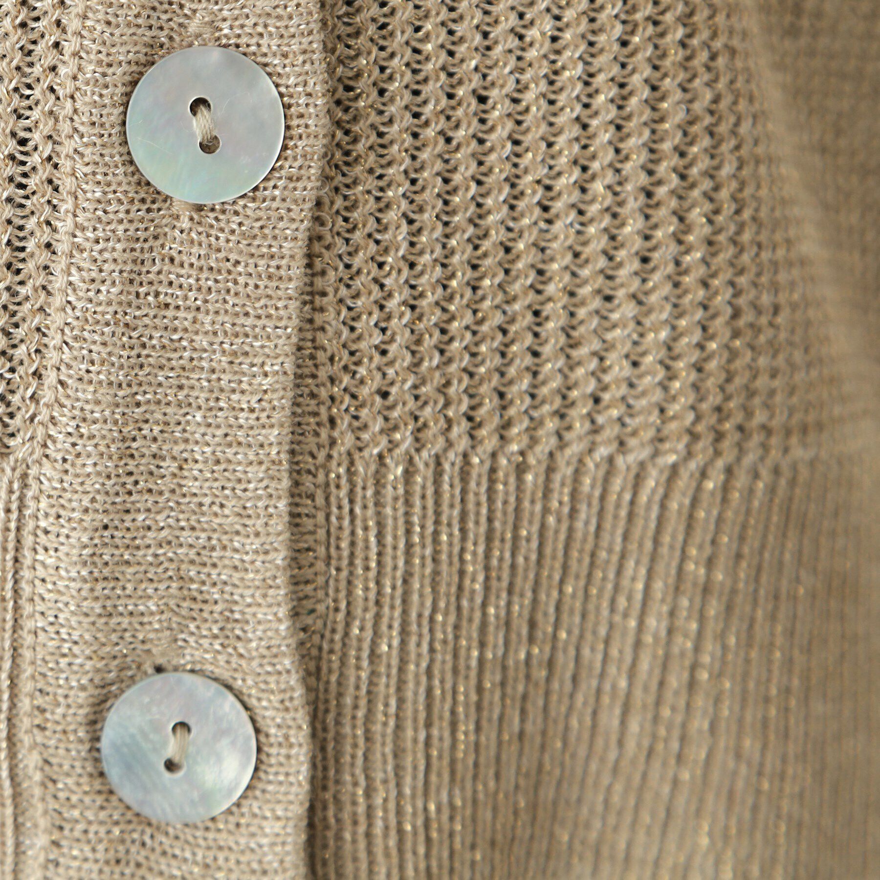 OPAQUE.CLIP「ラメメッシュVネックニットカーディガン【洗濯機洗い可/抗ピル】」|カーディガン|