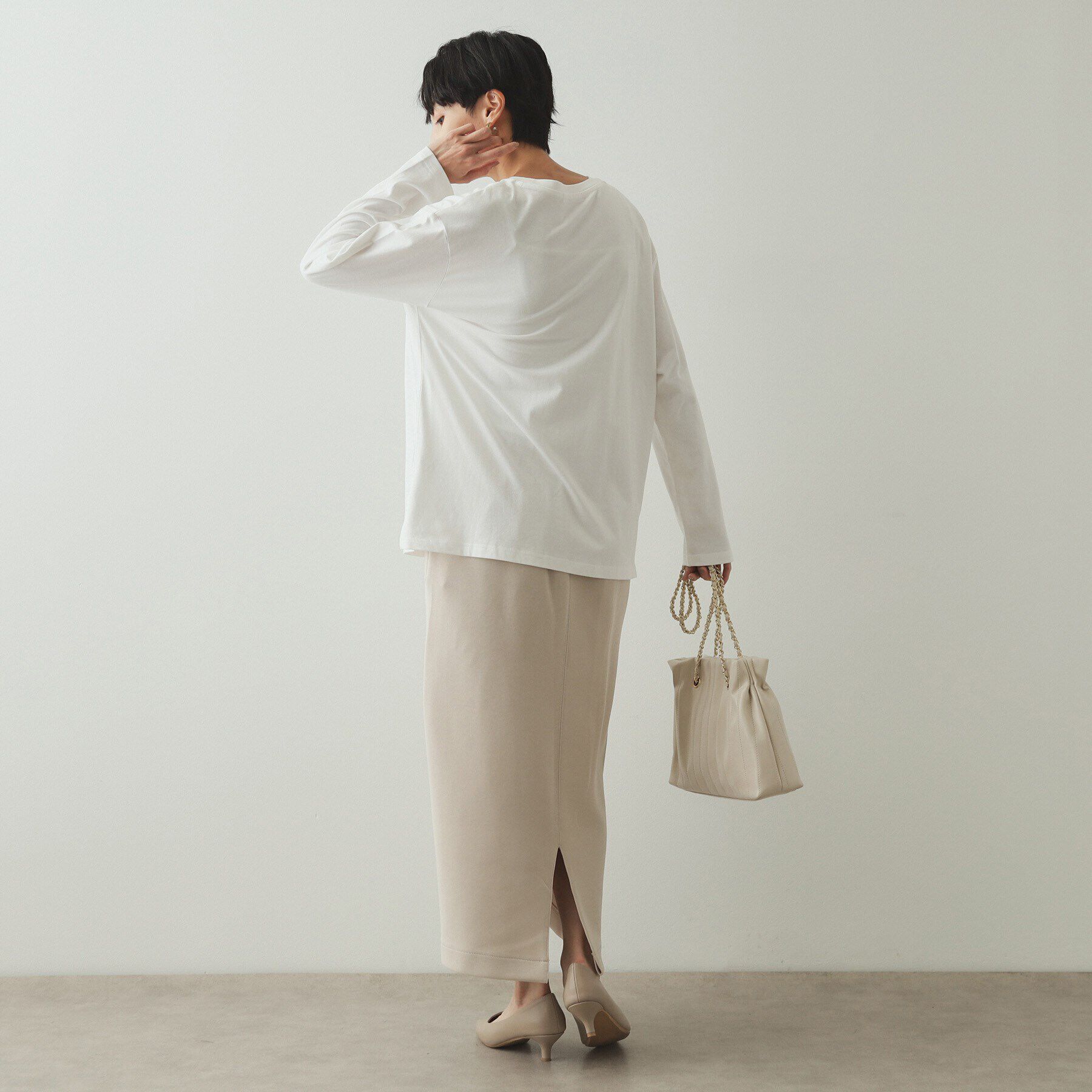 OPAQUE.CLIP「イージーナロースカート/セットアップ対応【洗濯機洗い可】」|スカート|