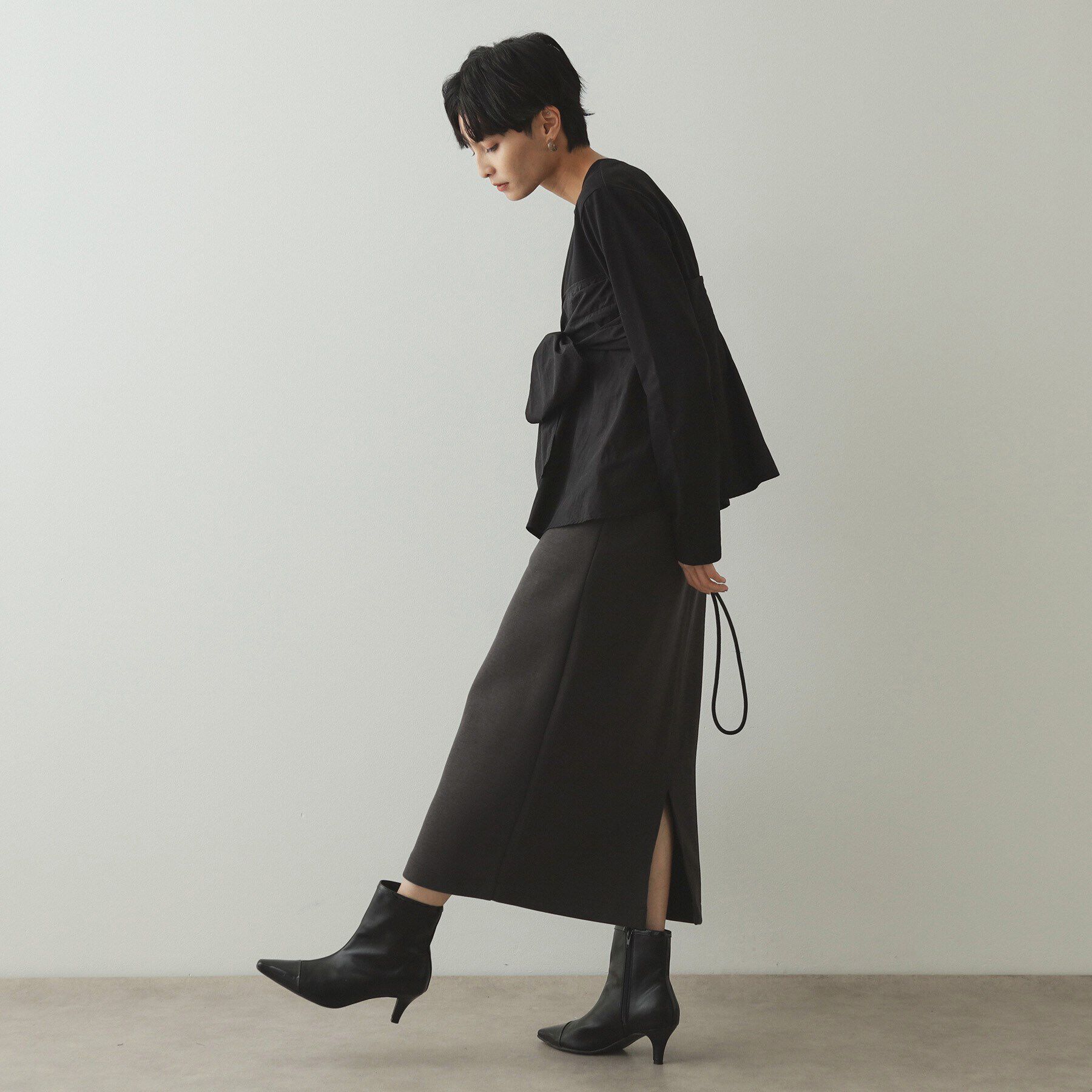 OPAQUE.CLIP「イージーナロースカート/セットアップ対応【洗濯機洗い可】」|スカート|