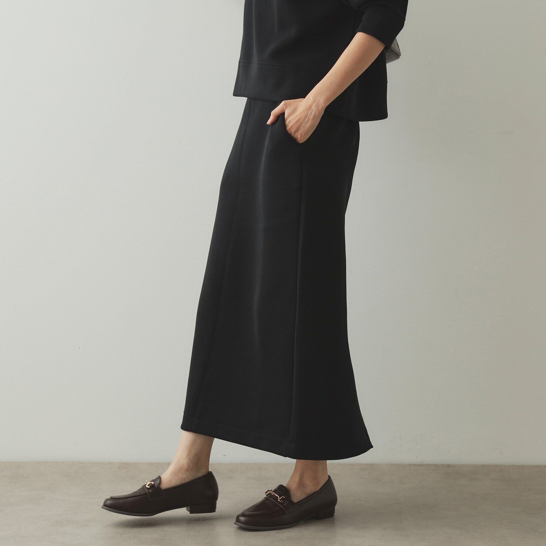 OPAQUE.CLIP「イージーナロースカート/セットアップ対応【洗濯機洗い可】」|スカート|