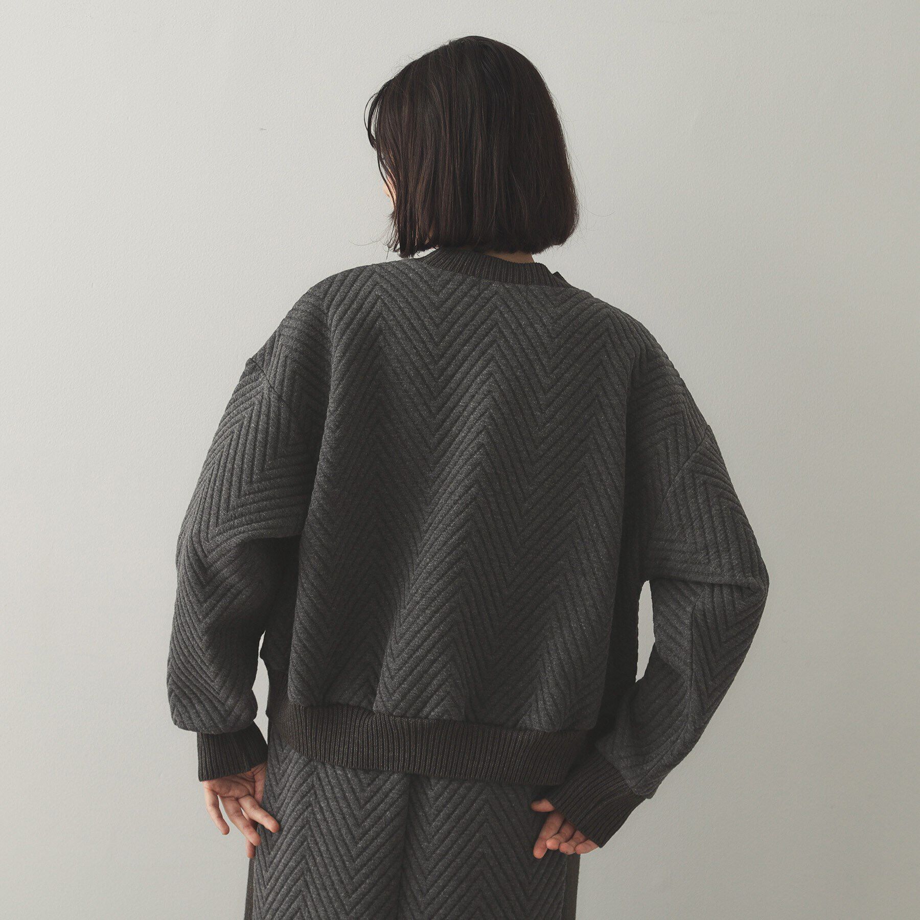 OPAQUE.CLIP「キルティングジャカードトップス/セットアップ対応【洗濯機洗い可】」|Tシャツ・カットソー|