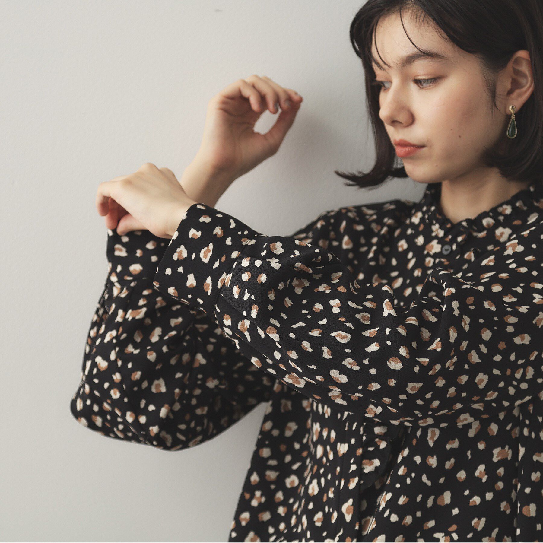 OPAQUE.CLIP「スタインドフリルブラウス【洗濯機洗い可】」|シャツ・ブラウス|