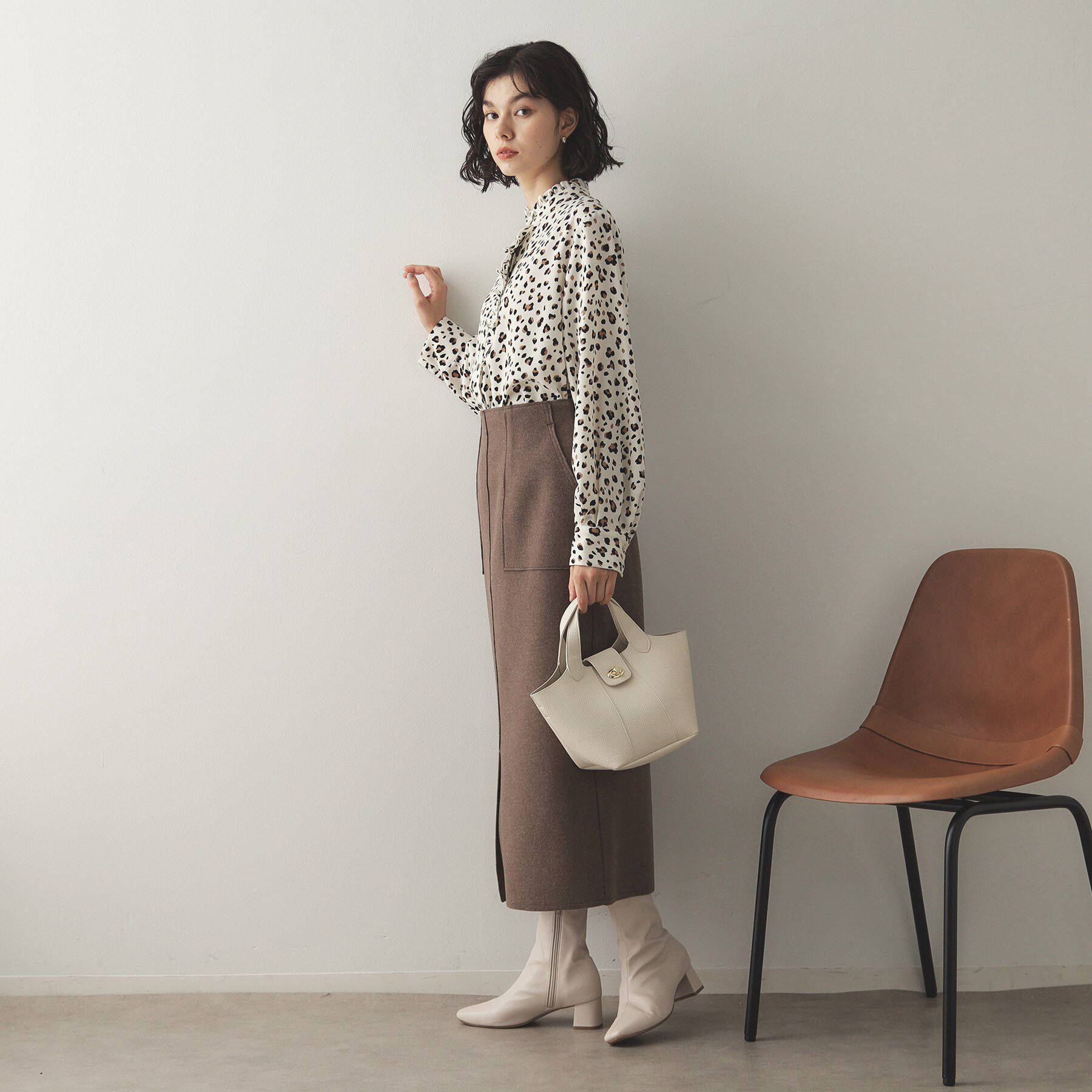 OPAQUE.CLIP「スタインドフリルブラウス【洗濯機洗い可】」|シャツ・ブラウス|