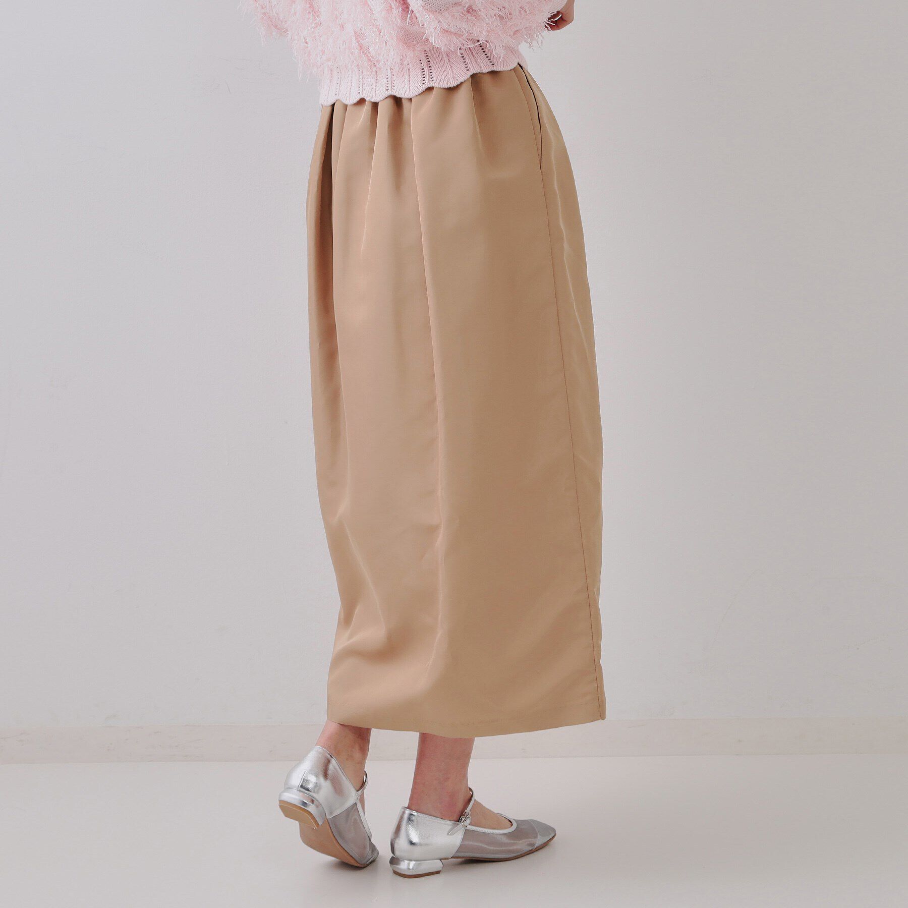 OPAQUE.CLIP「オーガンジータックコクーンスカート【洗濯機洗い可】」|スカート|