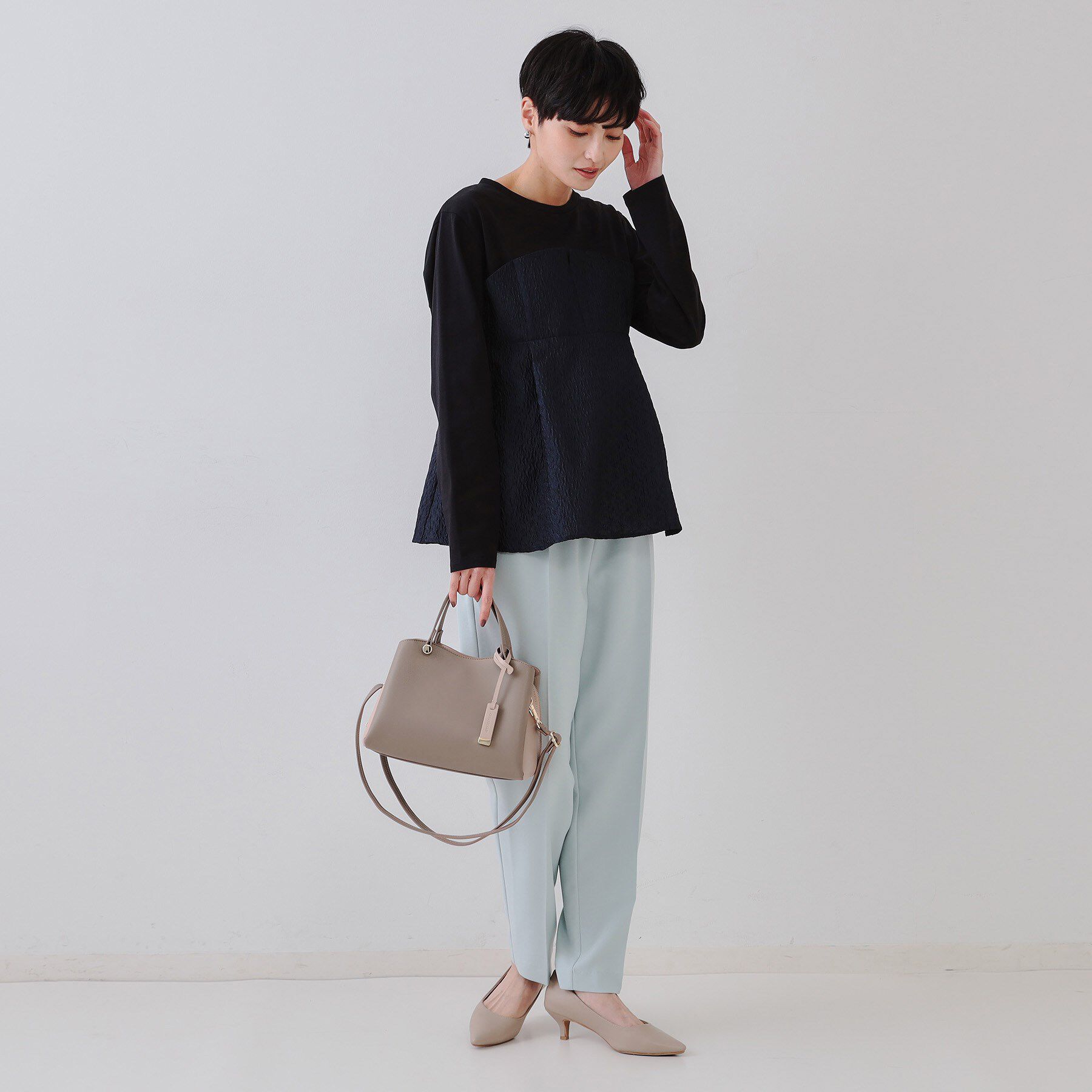 OPAQUE.CLIP「【2WAY】バイカラーミドルボストンバッグ」|ボストンバッグ|