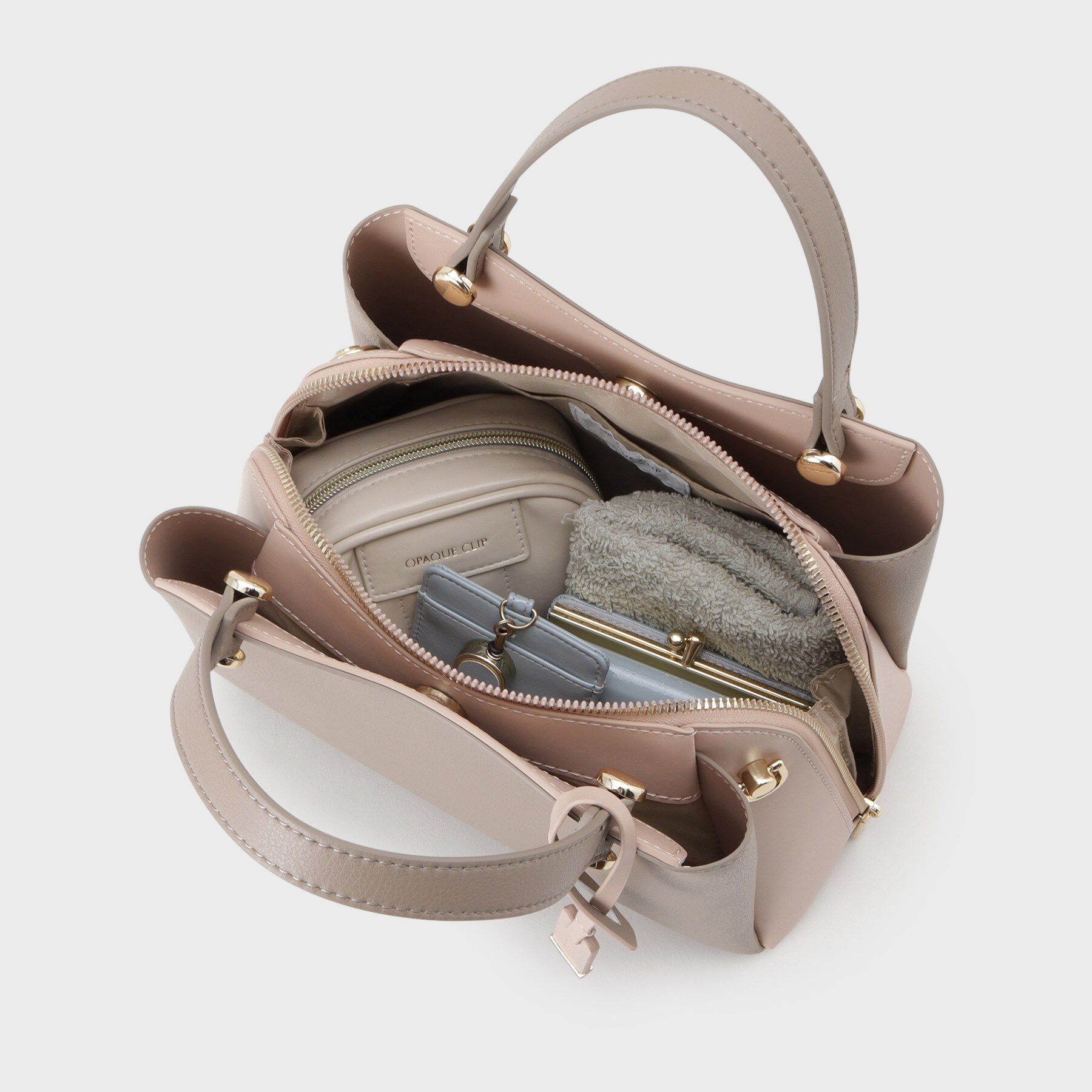 OPAQUE.CLIP「【2WAY】バイカラーミドルボストンバッグ」|ボストンバッグ|