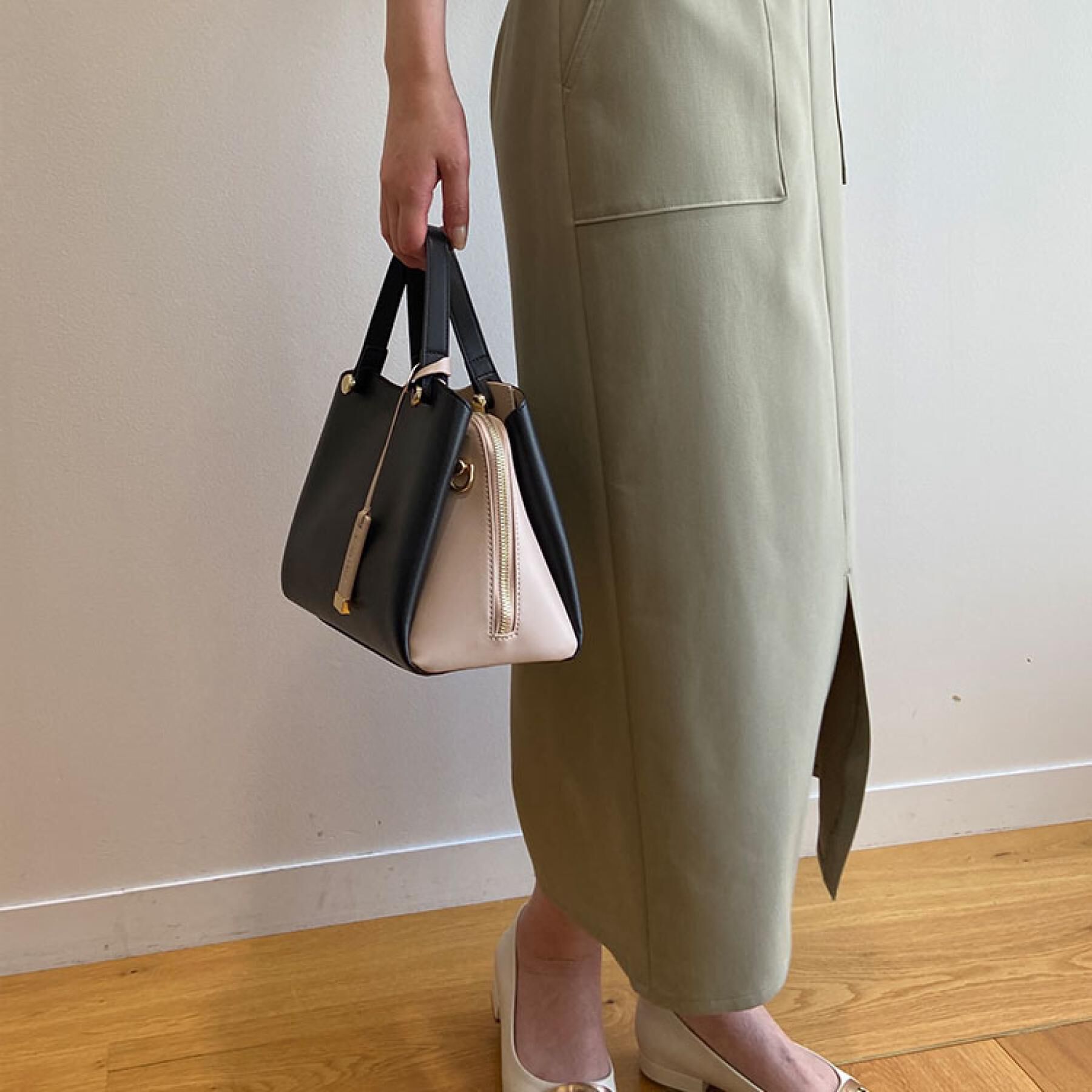 OPAQUE.CLIP「【2WAY】バイカラーミドルボストンバッグ」|ボストンバッグ|