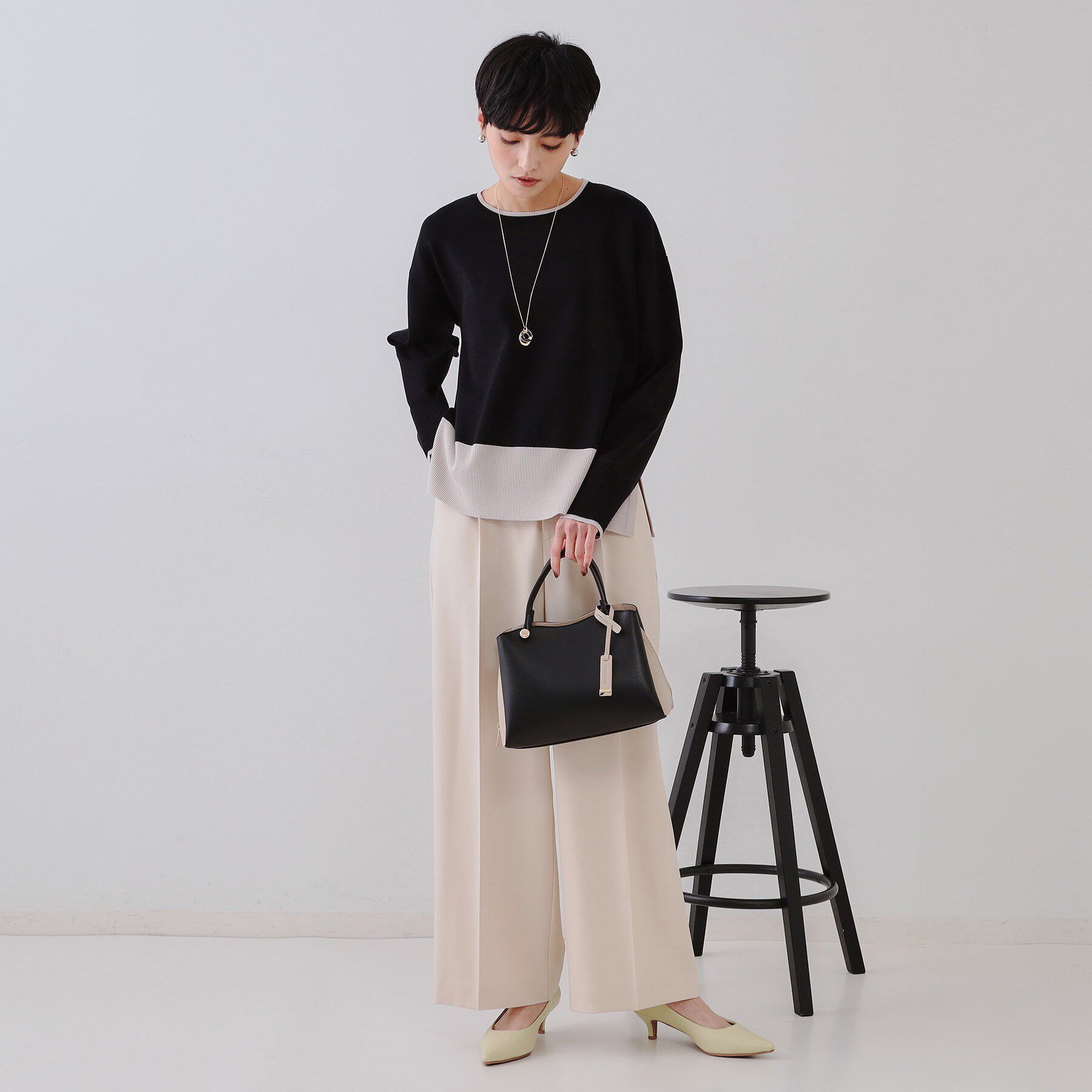 OPAQUE.CLIP「【2WAY】バイカラーミドルボストンバッグ」|ボストンバッグ|