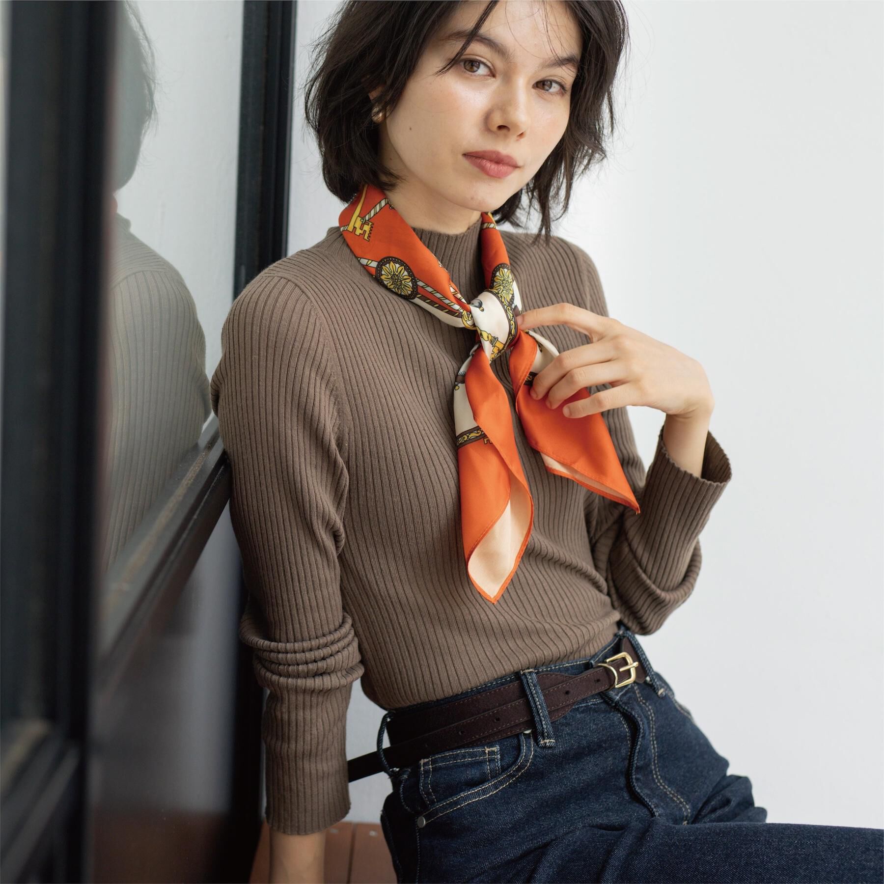 OPAQUE.CLIP「ハイネックリブニット【洗濯機OK】《6col》」|ニット・セーター|