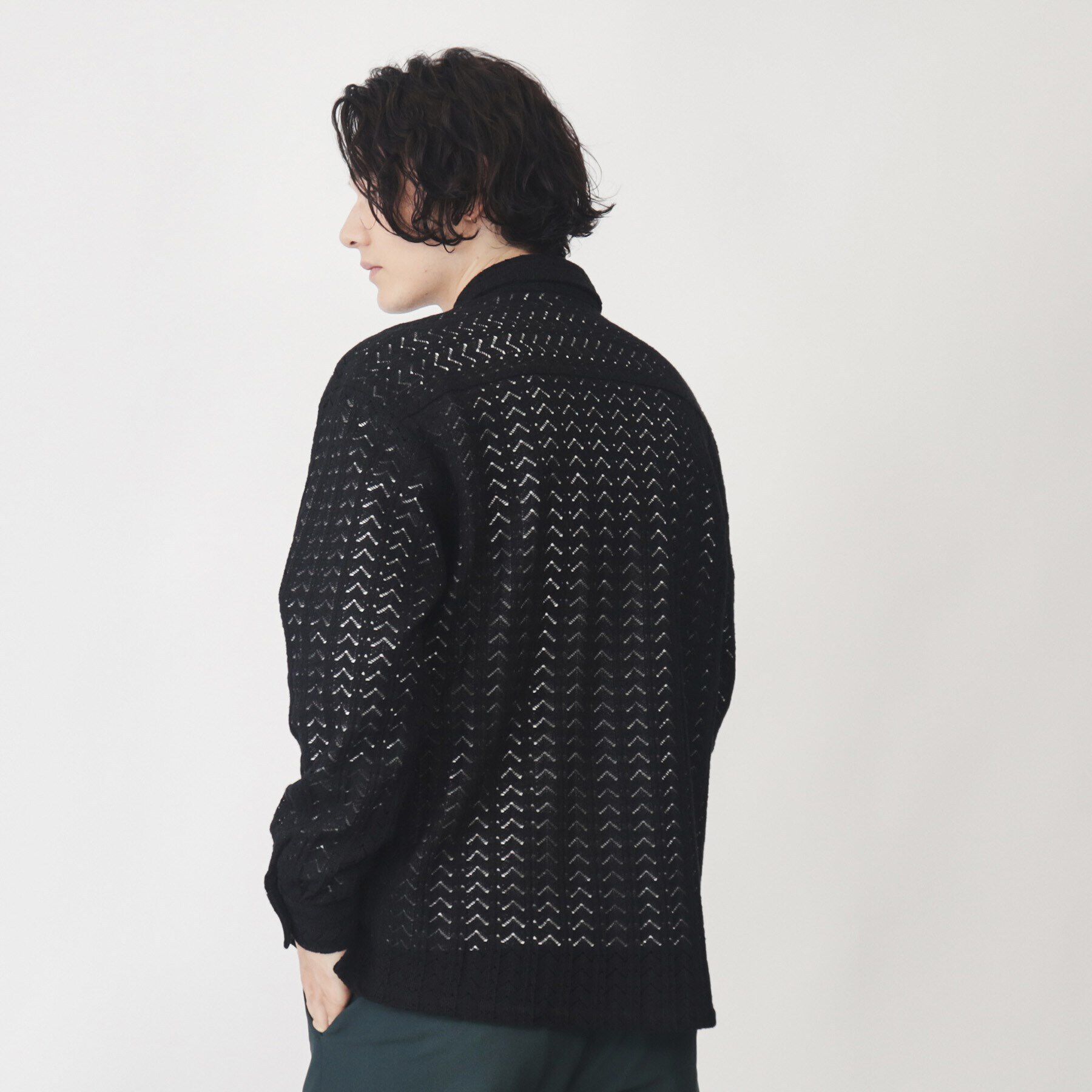 THE SHOP TK「テクスチャーニットシャツ」|シャツ・ブラウス|