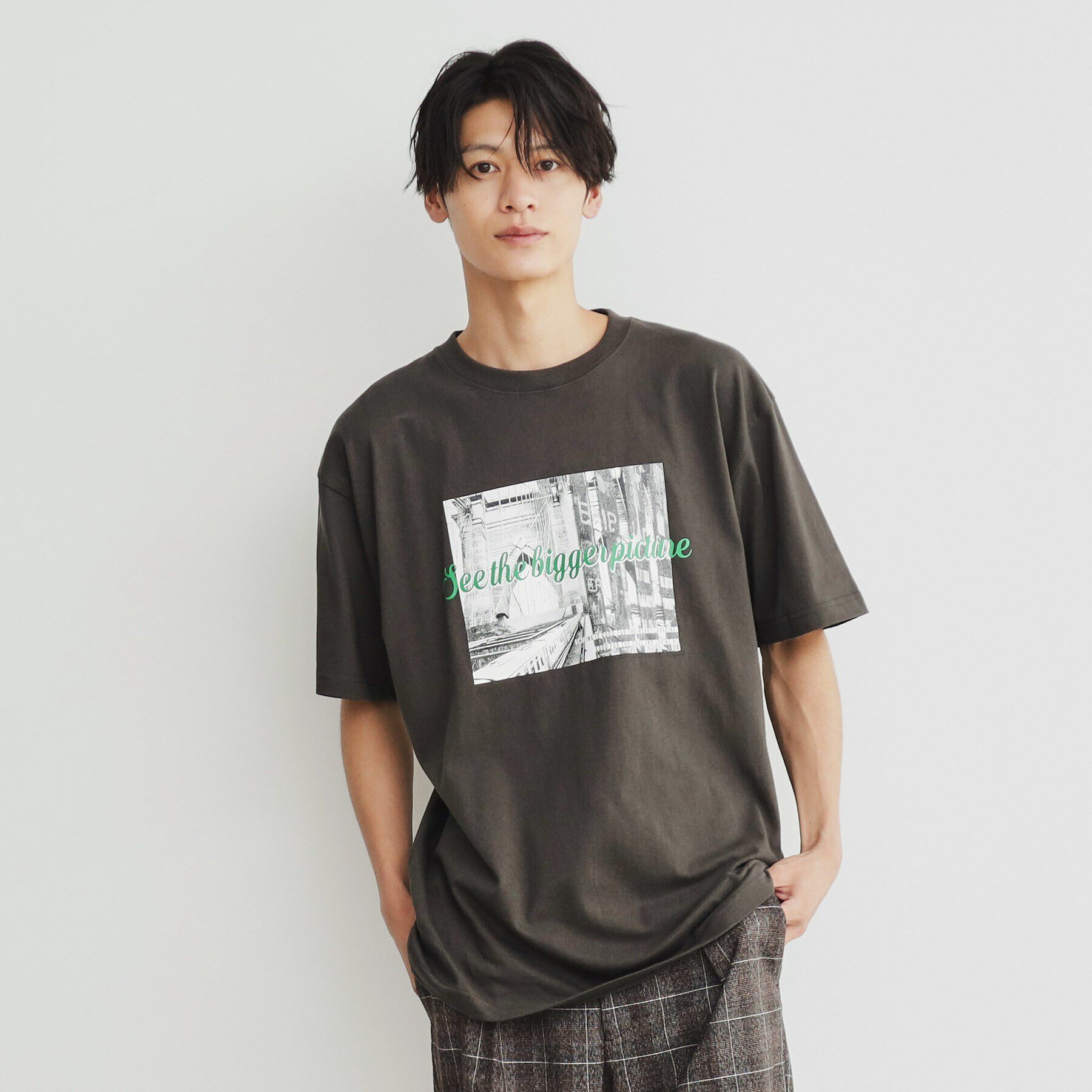 THE SHOP TK「プリントアソート半袖Tシャツ」|Tシャツ・カットソー|チャコールグレー(6