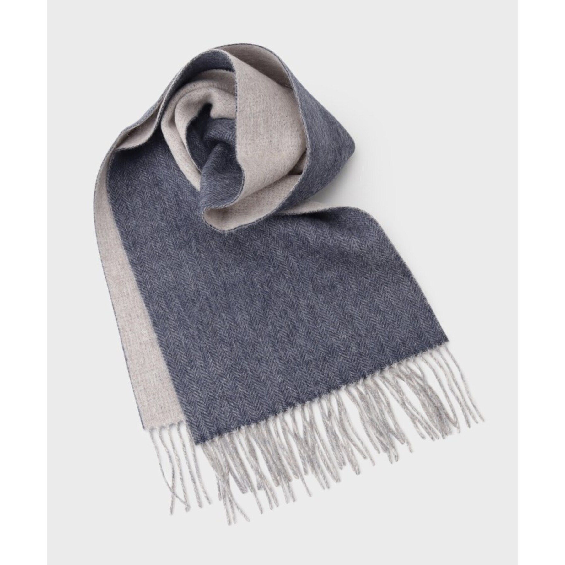 THE SHOP TK「ウールリバーシブルマフラー ビジネス兼用 ／ チェック ／ へリンボン」|ストール|