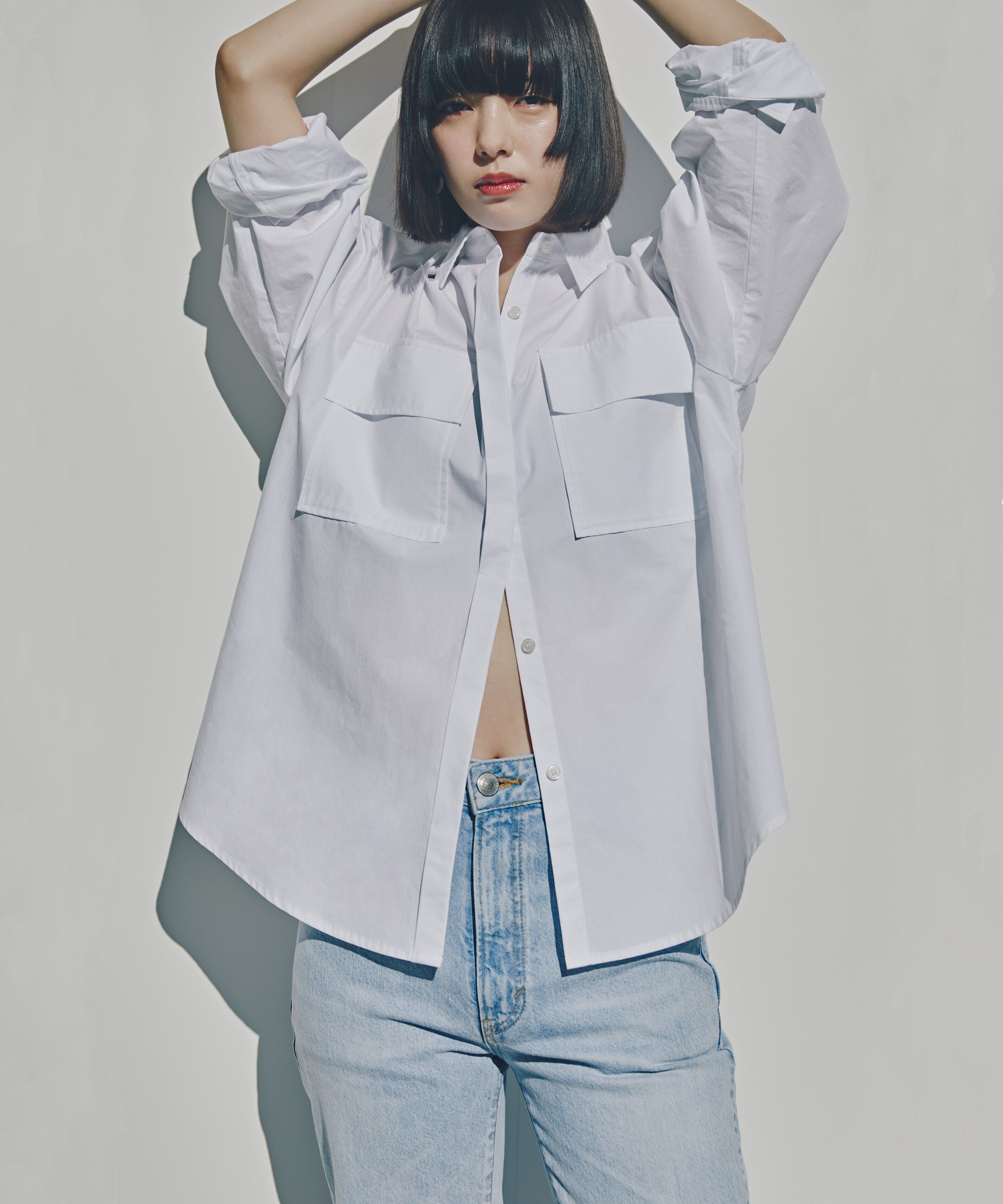  「オーバーサイズフラップシャツ」|シャツ・ブラウス|