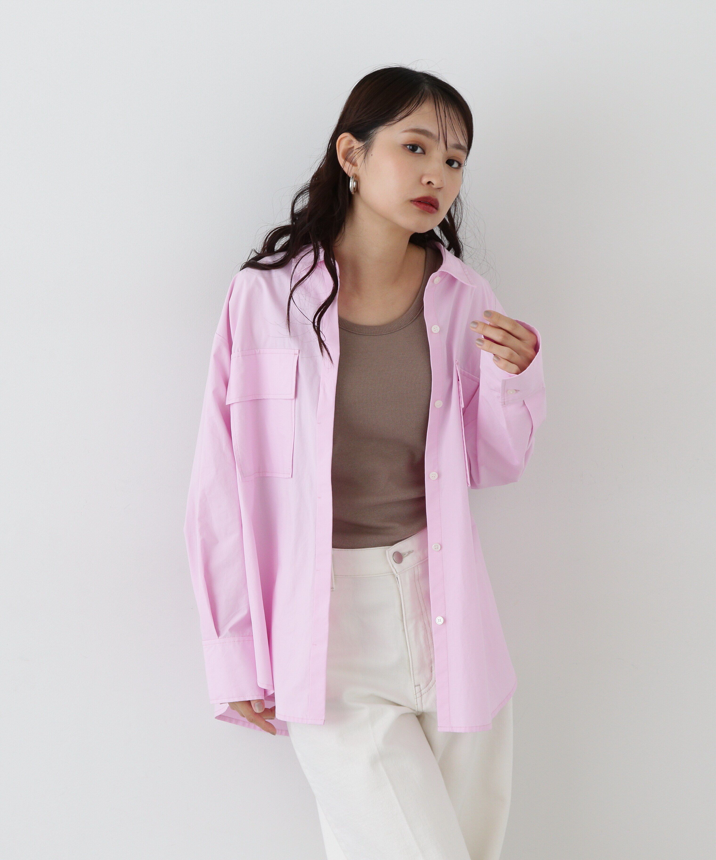  「オーバーサイズフラップシャツ」|シャツ・ブラウス|