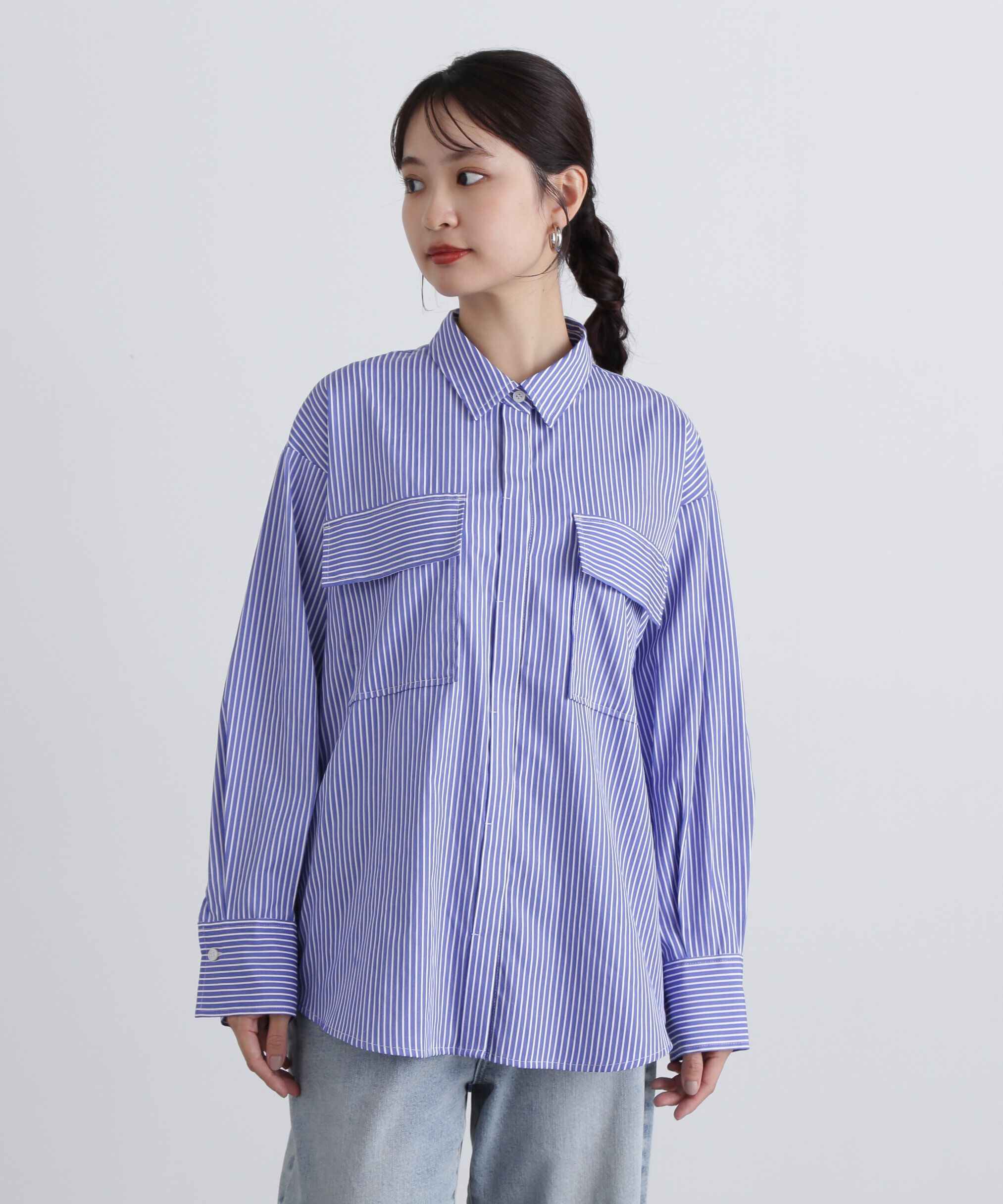  「オーバーサイズフラップシャツ」|シャツ・ブラウス|