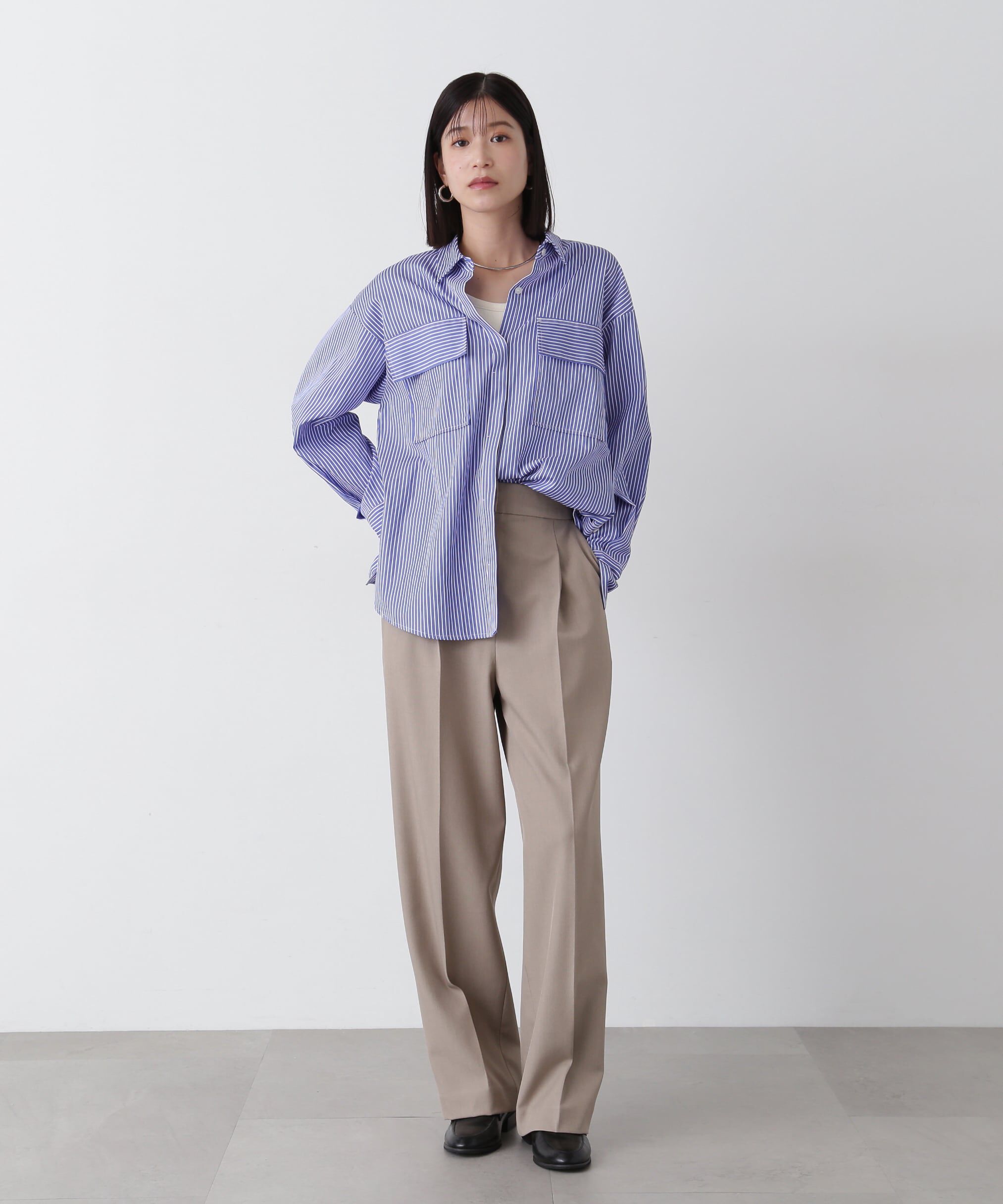  「オーバーサイズフラップシャツ」|シャツ・ブラウス|