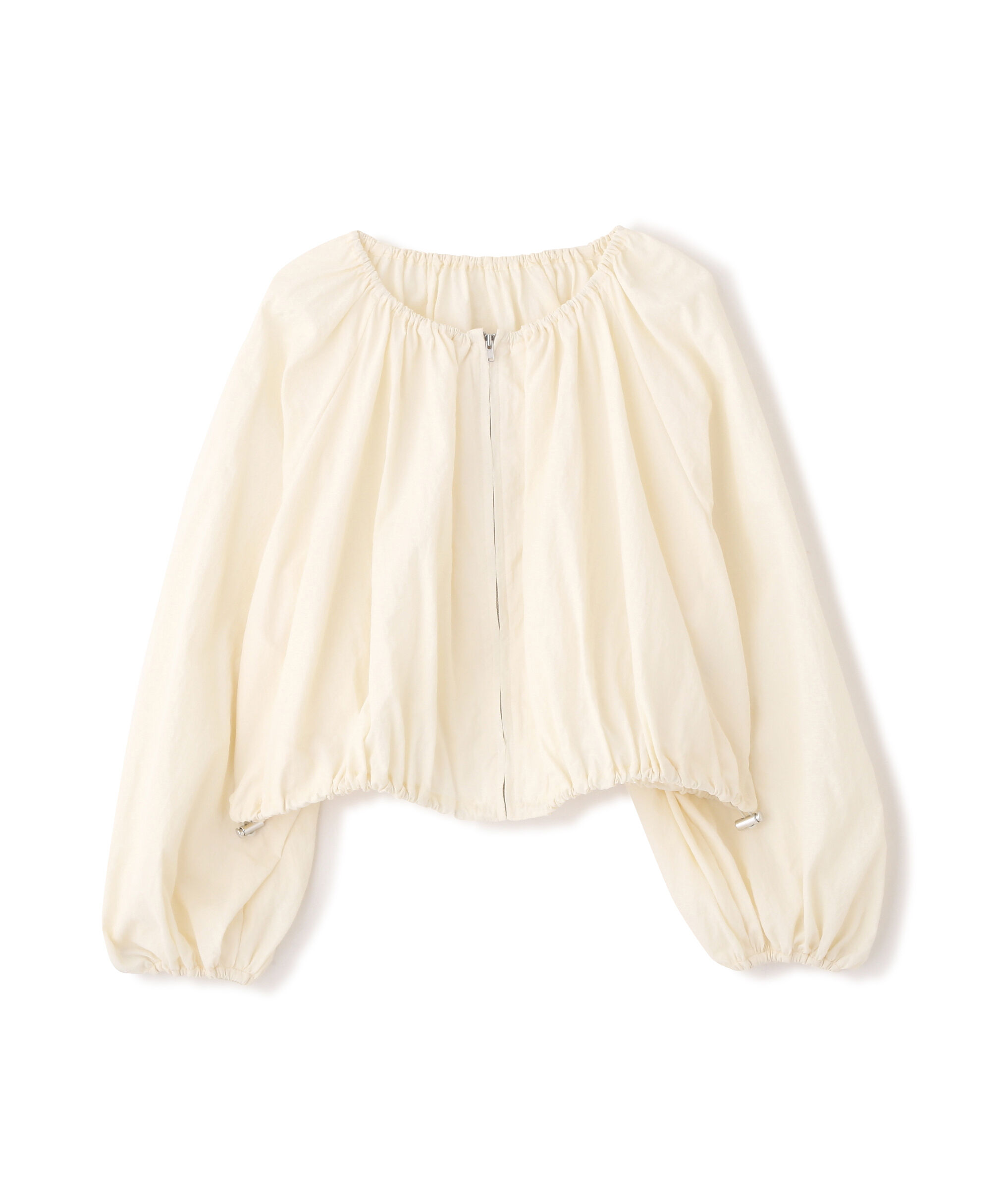  「ギャザーネックショートブルゾン」|ブルゾン・スタジャン|