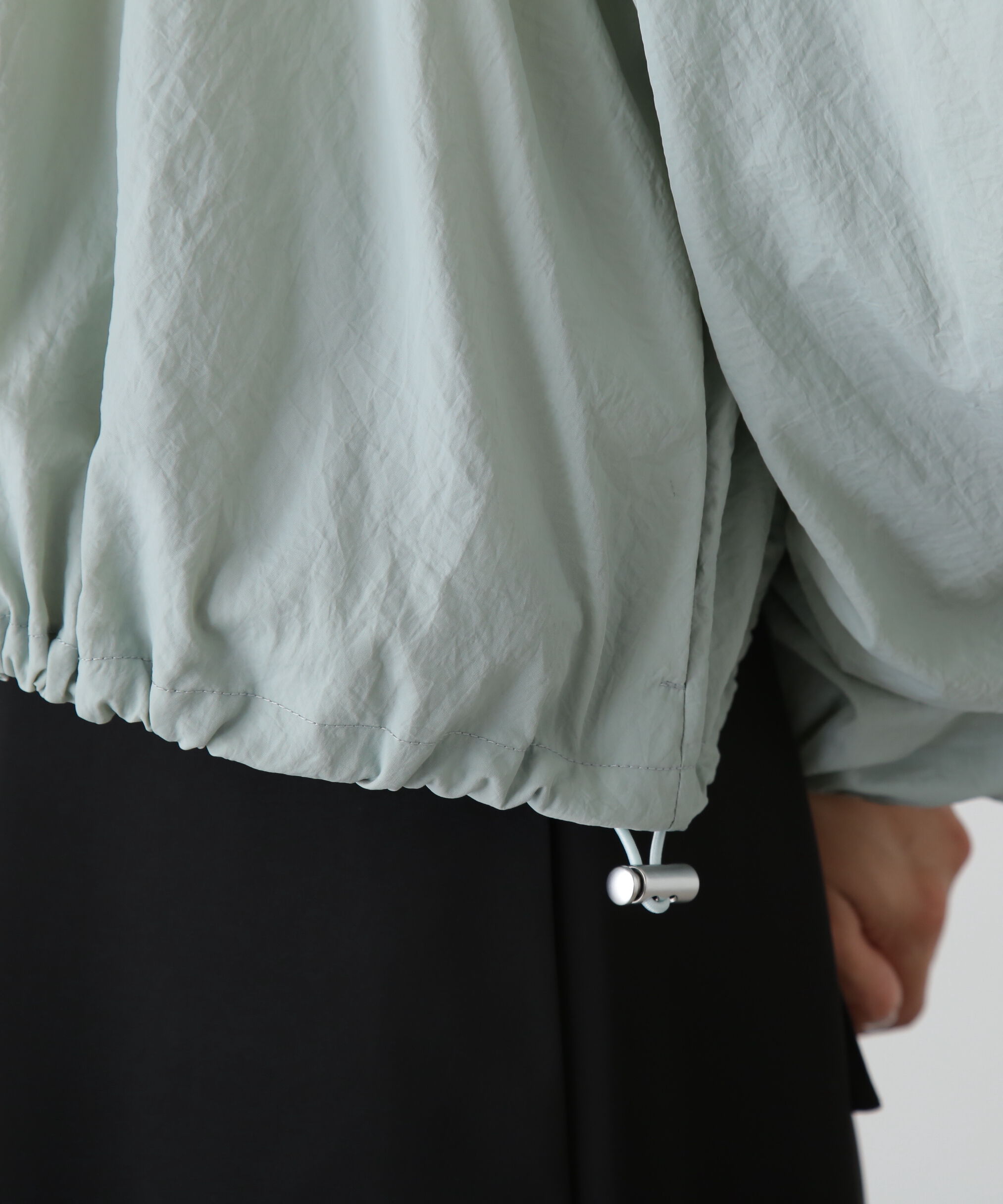  「ギャザーネックショートブルゾン」|ブルゾン・スタジャン|