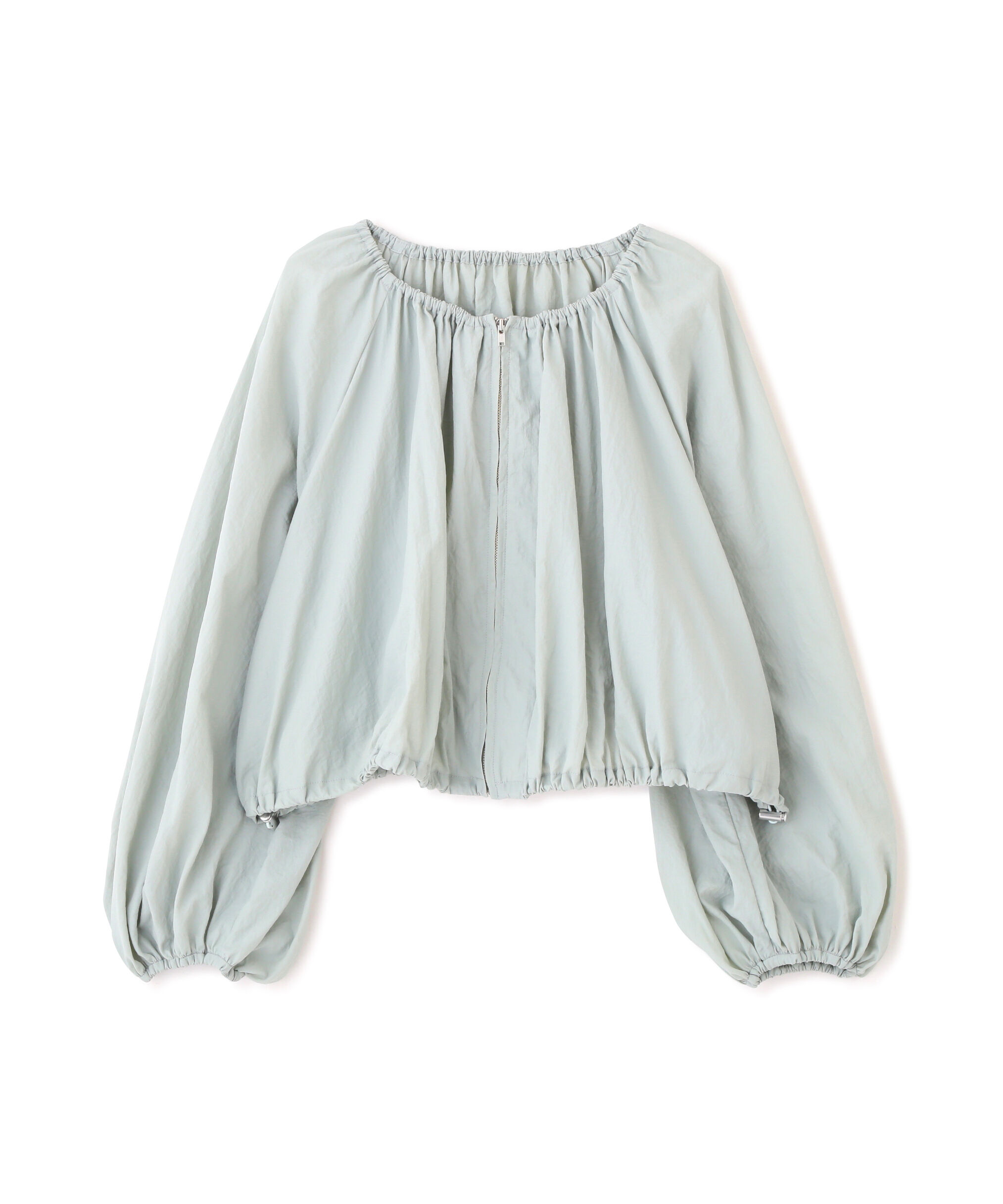  「ギャザーネックショートブルゾン」|ブルゾン・スタジャン|