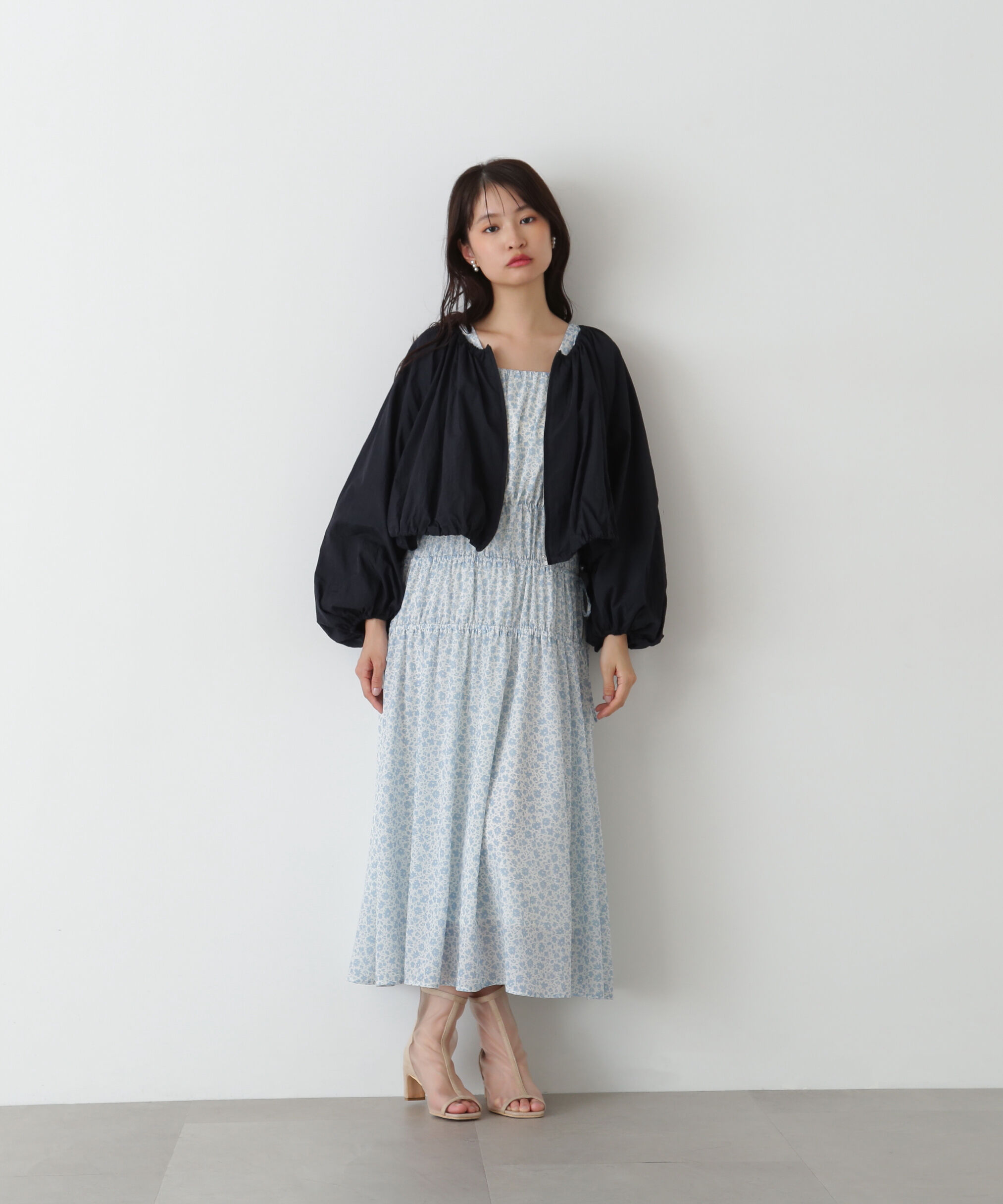  「ギャザーネックショートブルゾン」|ブルゾン・スタジャン|