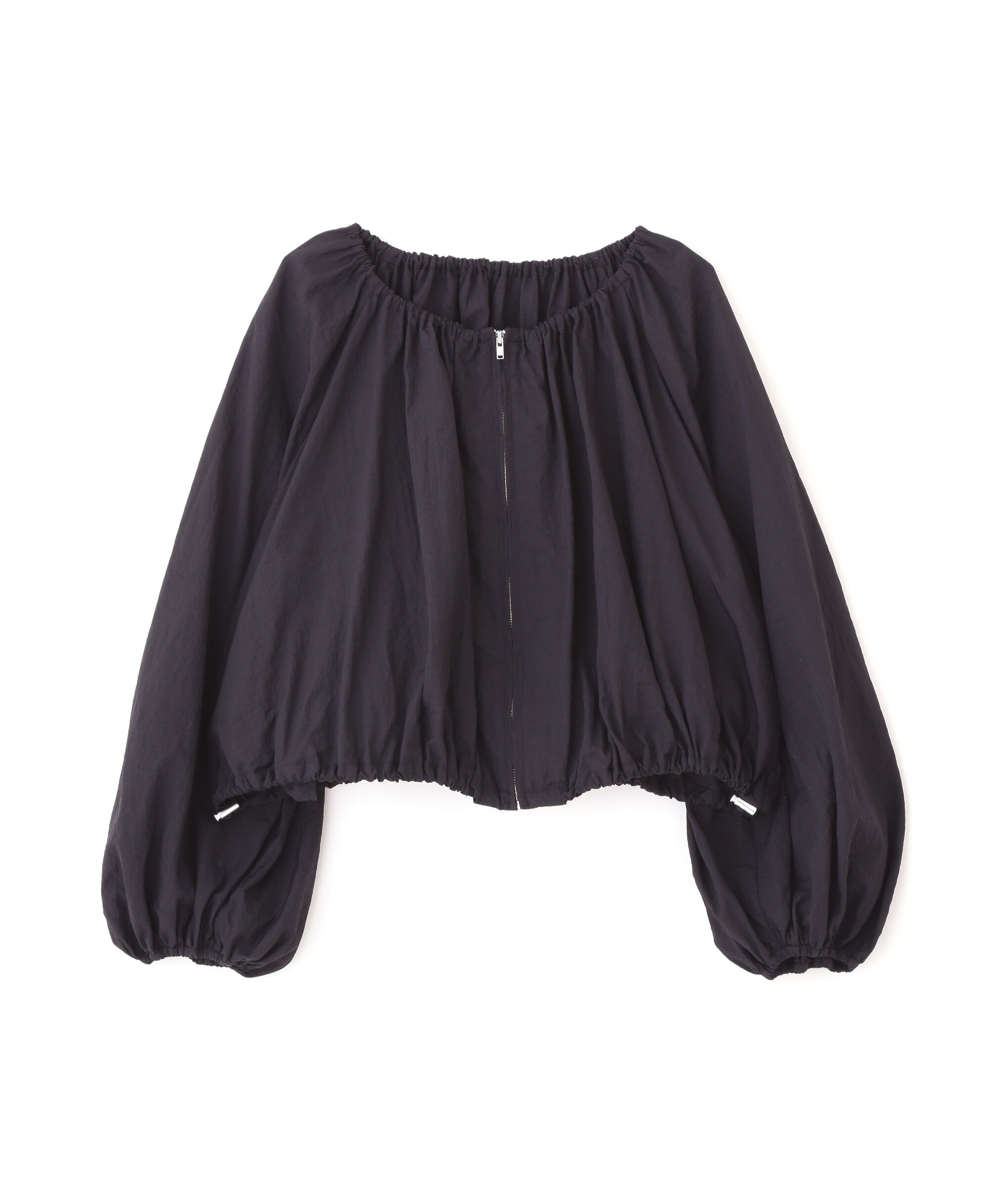  「ギャザーネックショートブルゾン」|ブルゾン・スタジャン|