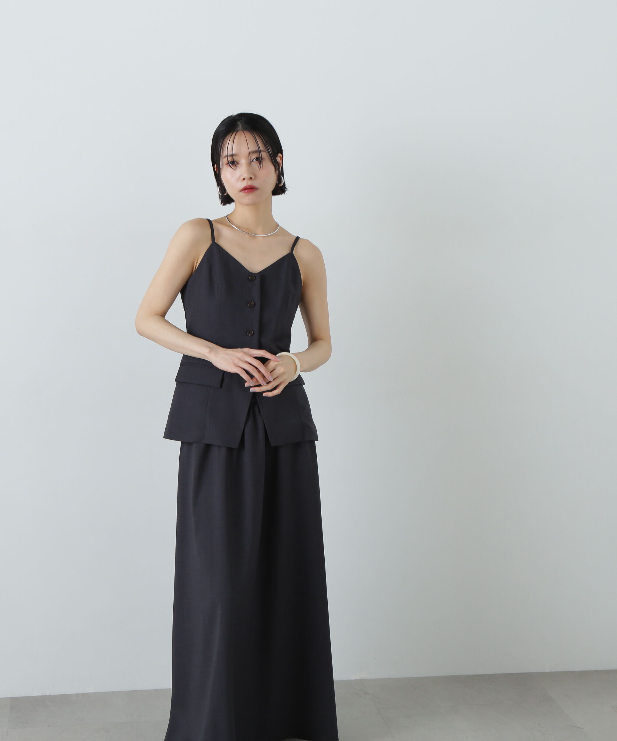  「ビスチェトップ＆スカートセット」|ワンピース|