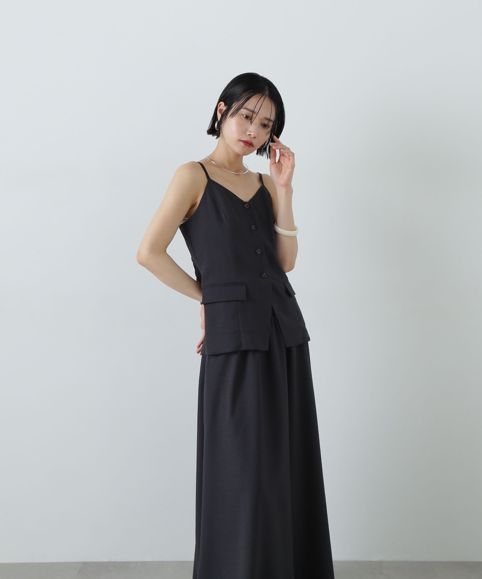  「ビスチェトップ＆スカートセット」|ワンピース|