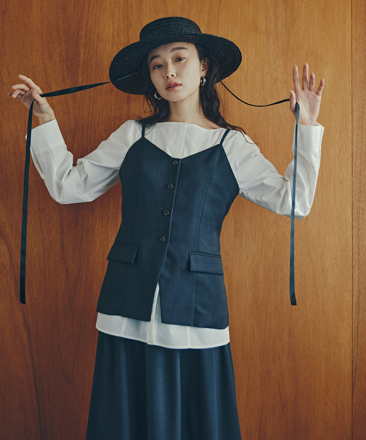  「ビスチェトップ＆スカートセット」|ワンピース|