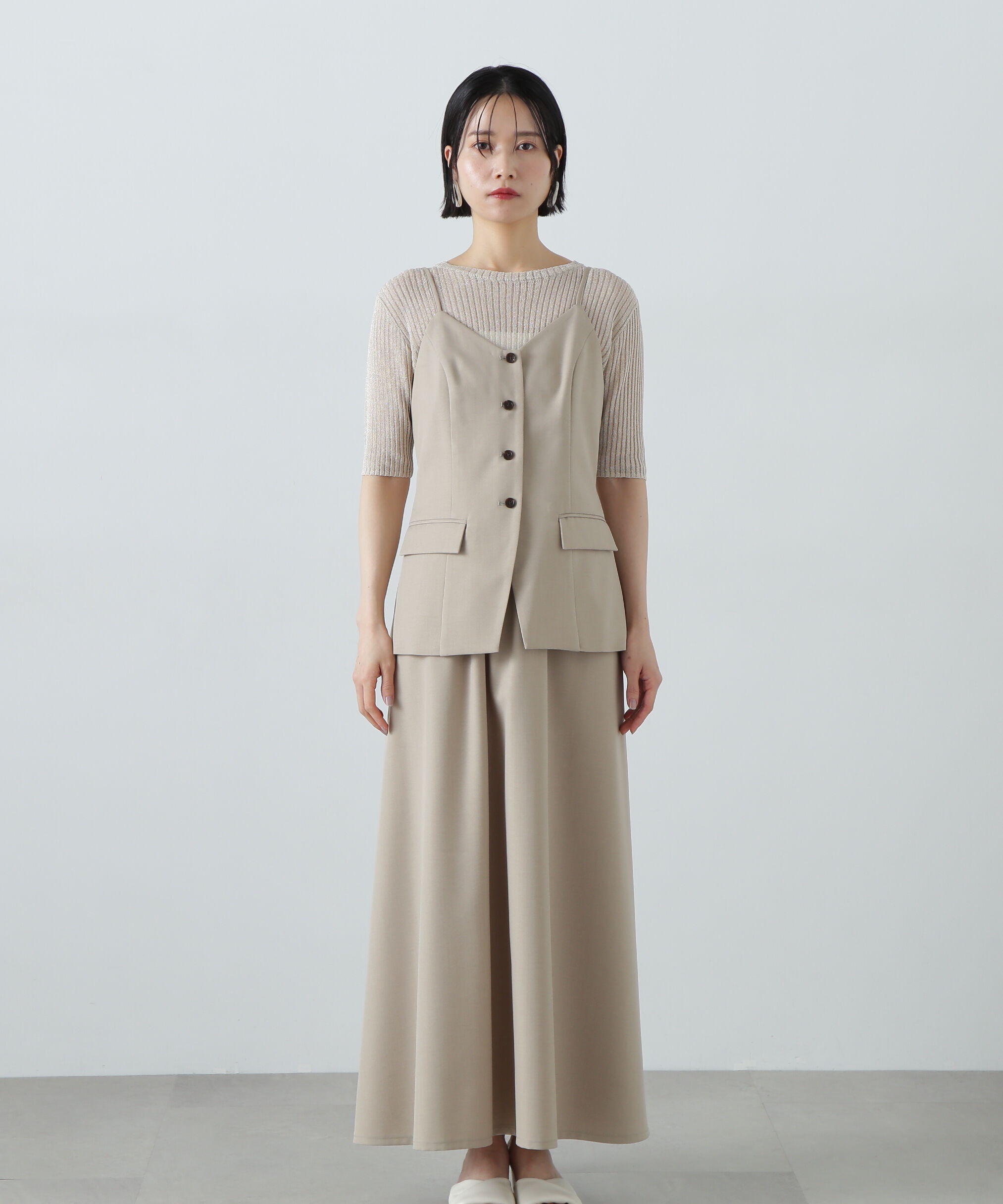  「ビスチェトップ＆スカートセット」|ワンピース|