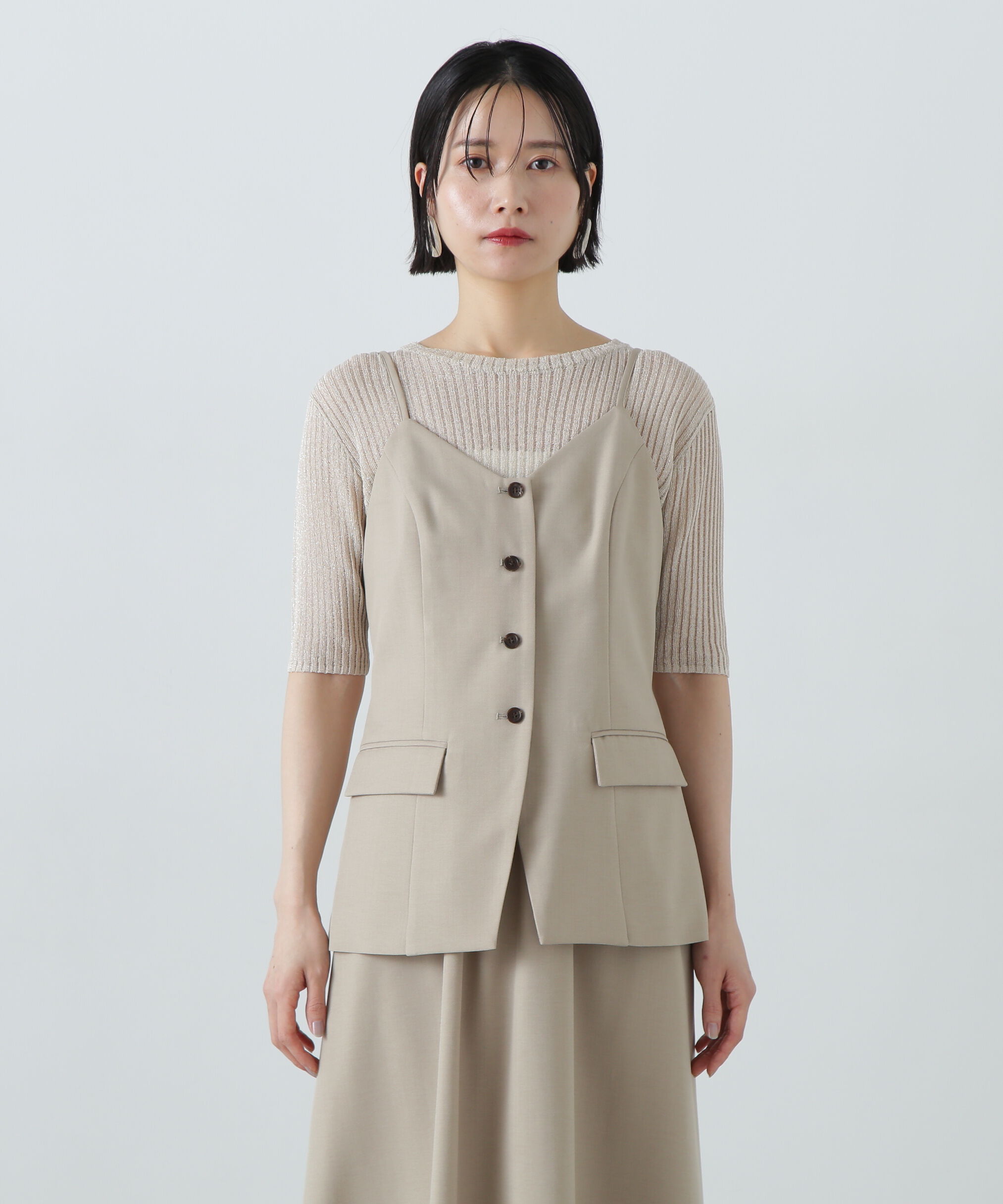  「ビスチェトップ＆スカートセット」|ワンピース|