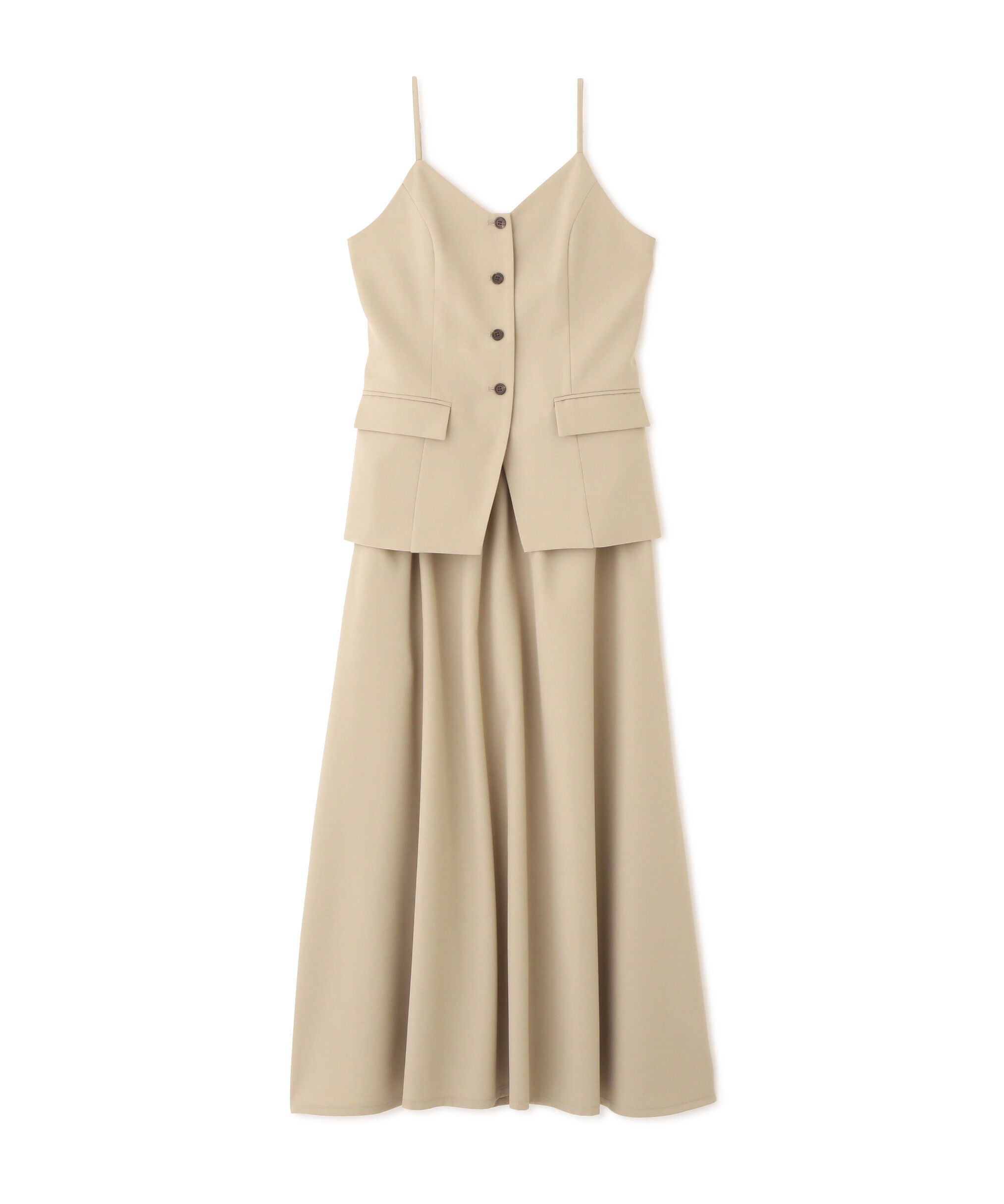  「ビスチェトップ＆スカートセット」|ワンピース|