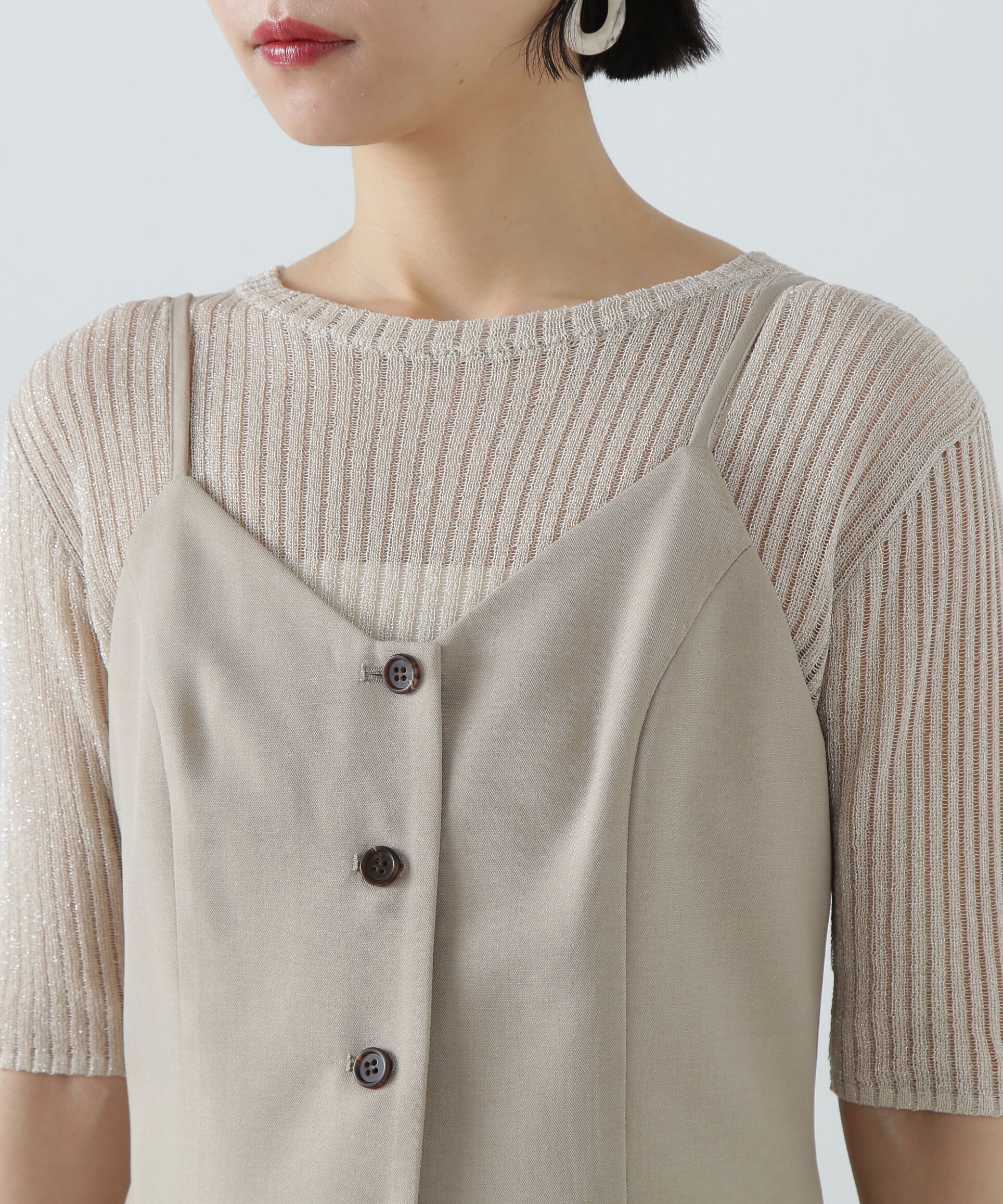  「ビスチェトップ＆スカートセット」|ワンピース|