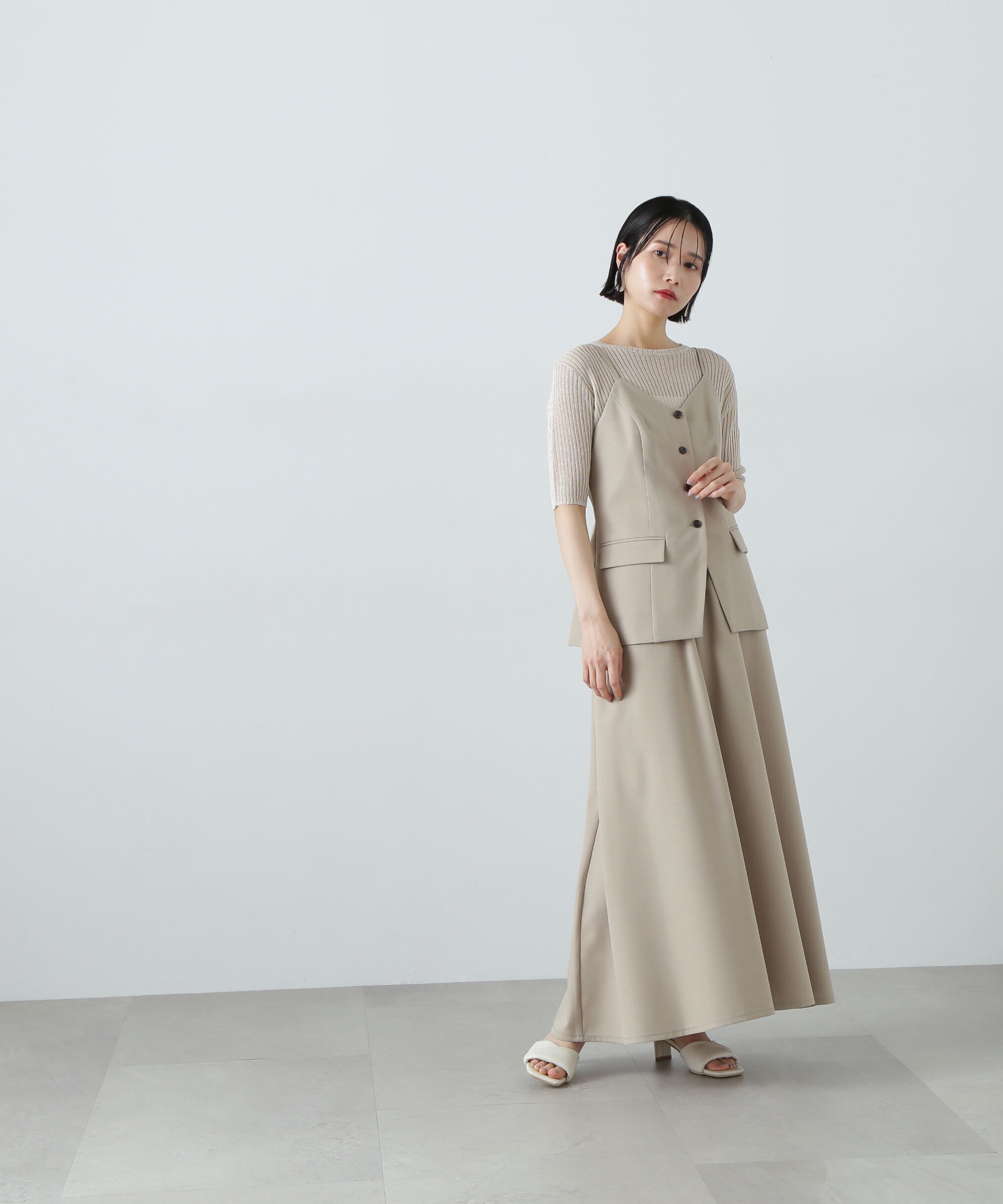  「ビスチェトップ＆スカートセット」|ワンピース|