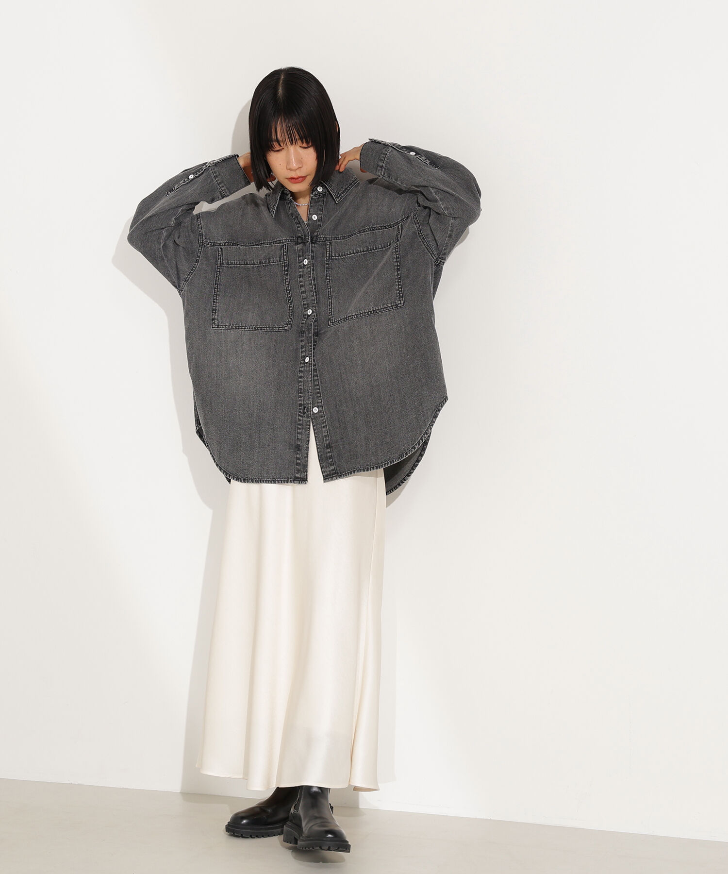  「デニムオーバーシャツ」|シャツ・ブラウス|
