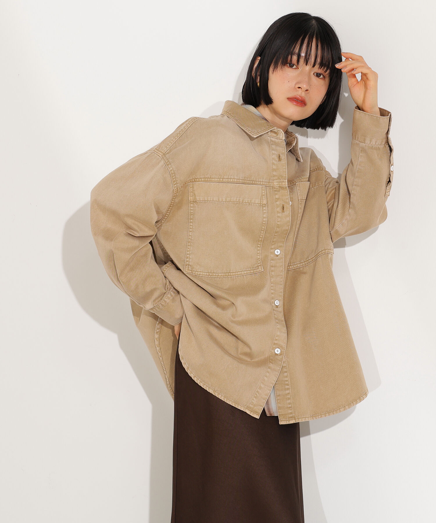  「デニムオーバーシャツ」|シャツ・ブラウス|