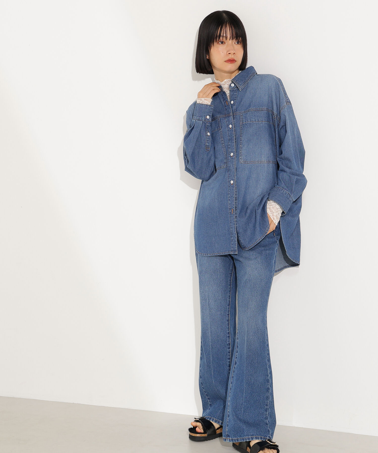  「デニムオーバーシャツ」|シャツ・ブラウス|
