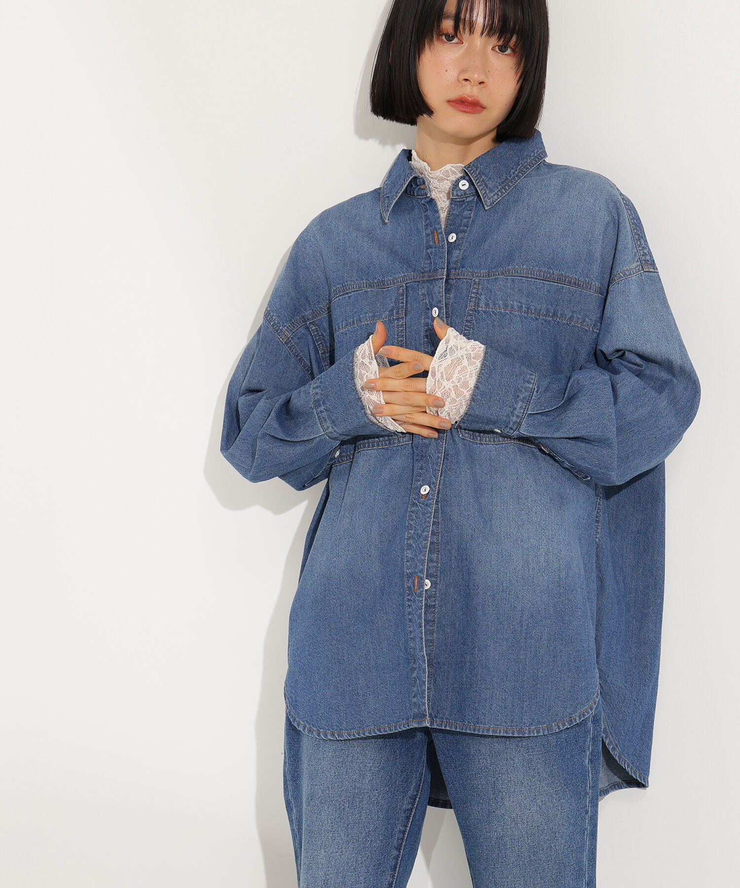  「デニムオーバーシャツ」|シャツ・ブラウス|