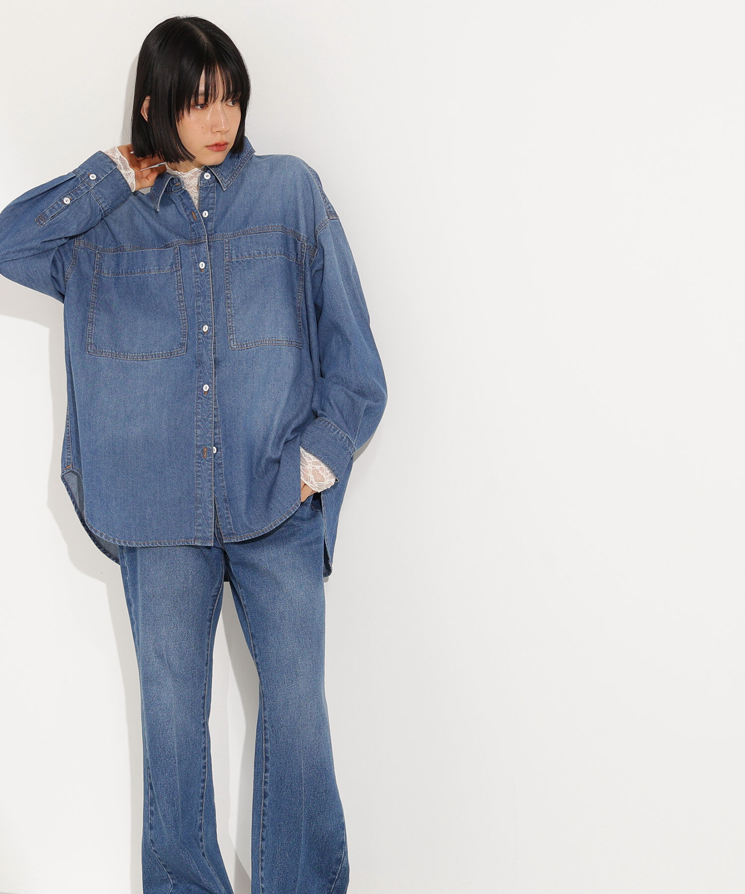  「デニムオーバーシャツ」|シャツ・ブラウス|