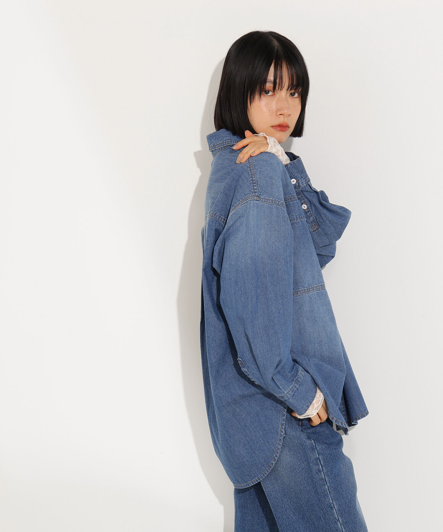  「デニムオーバーシャツ」|シャツ・ブラウス|