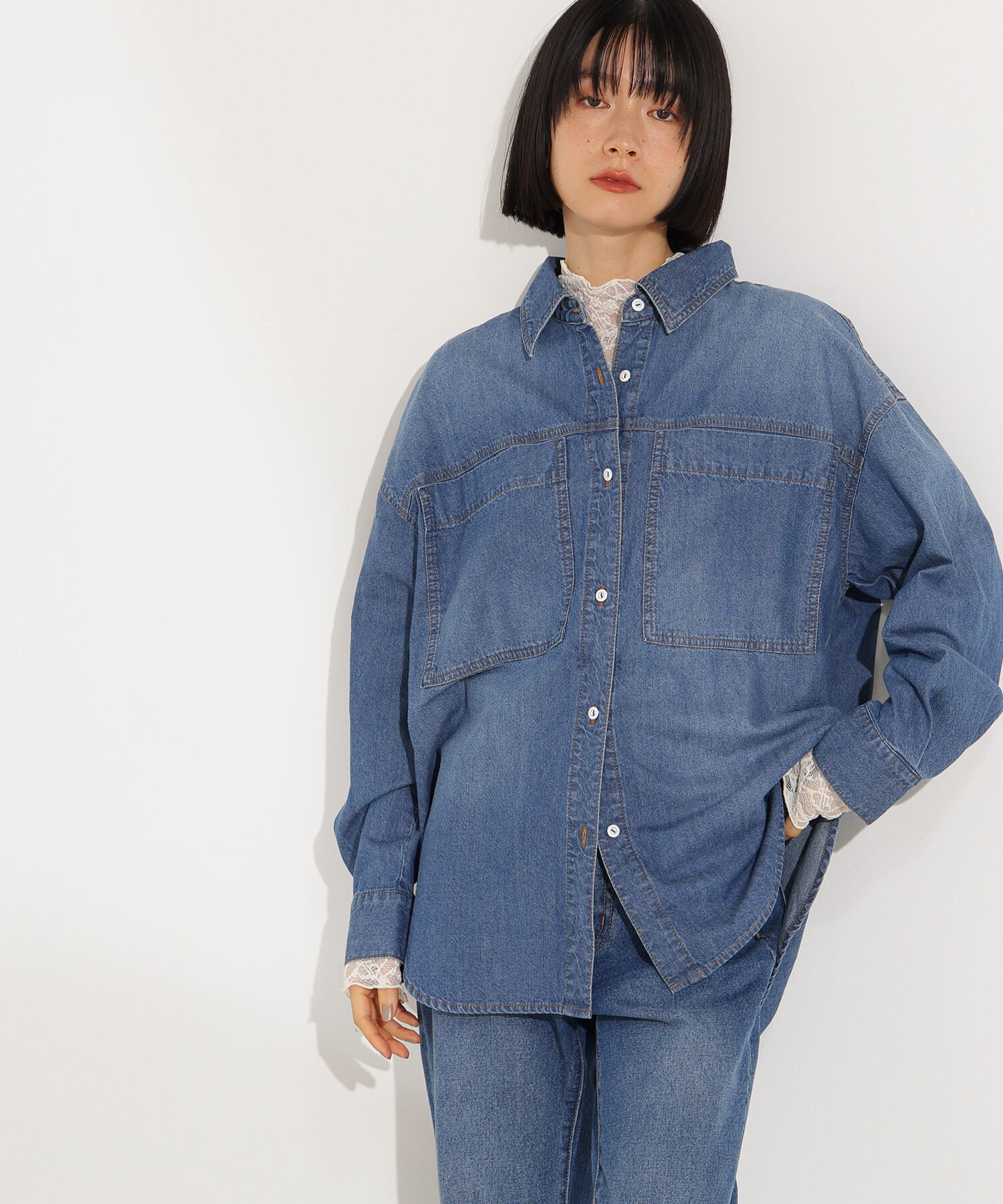  「デニムオーバーシャツ」|シャツ・ブラウス|