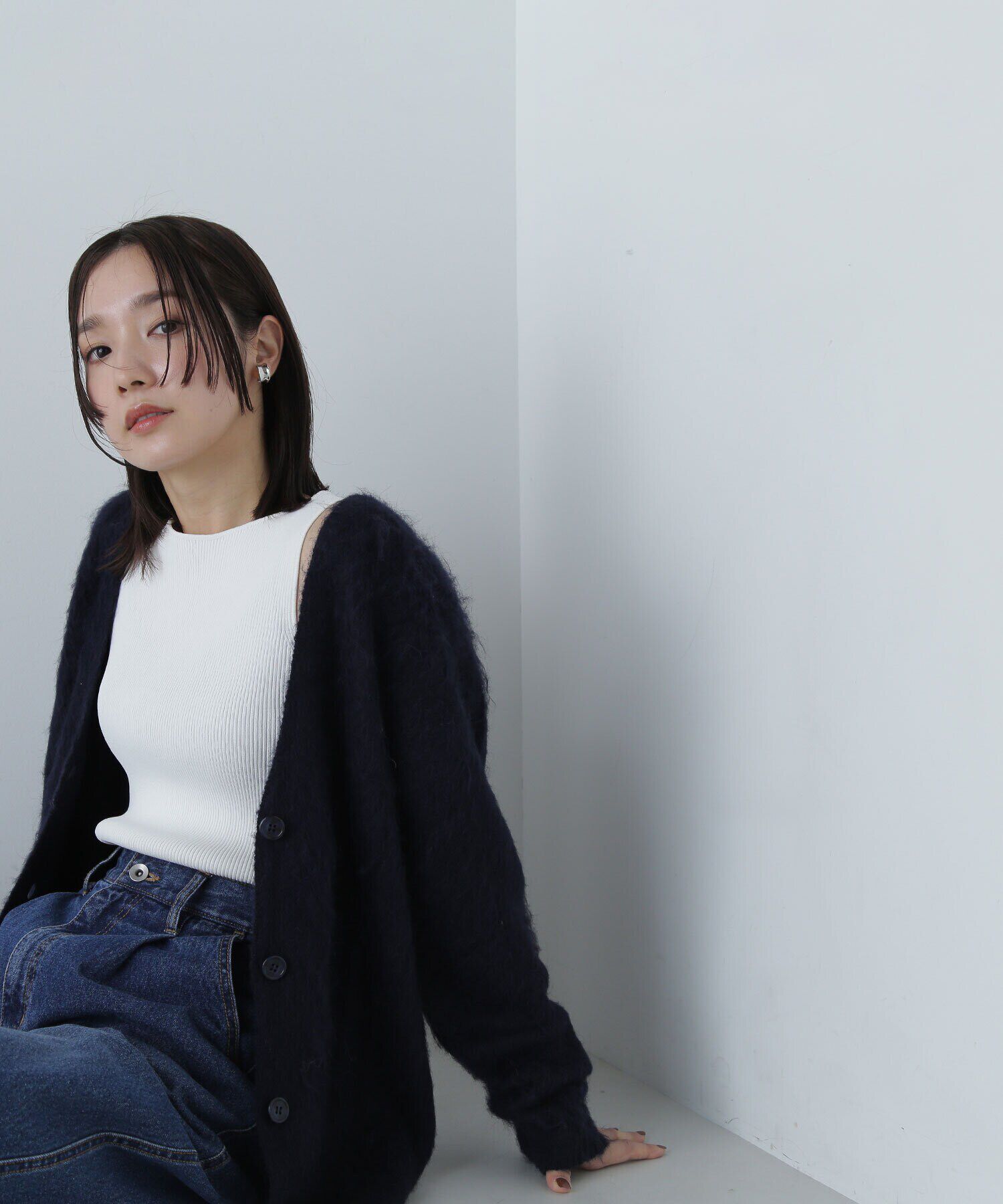  「＜起毛ニットシリーズ＞Ｖネックカーディガン　24AW」|ニット・セーター|