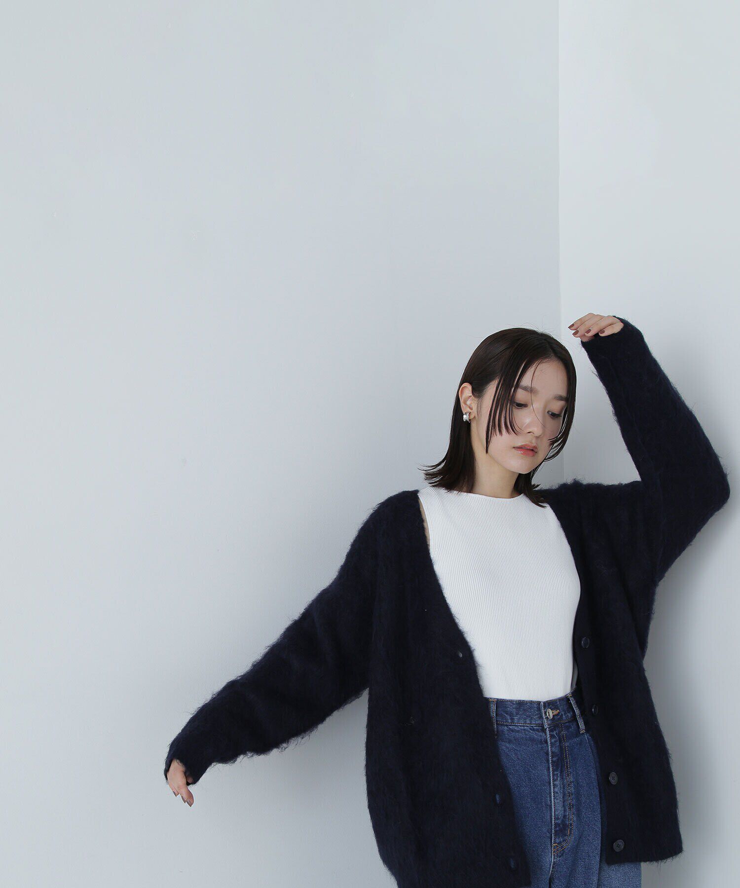  「＜起毛ニットシリーズ＞Ｖネックカーディガン　24AW」|ニット・セーター|