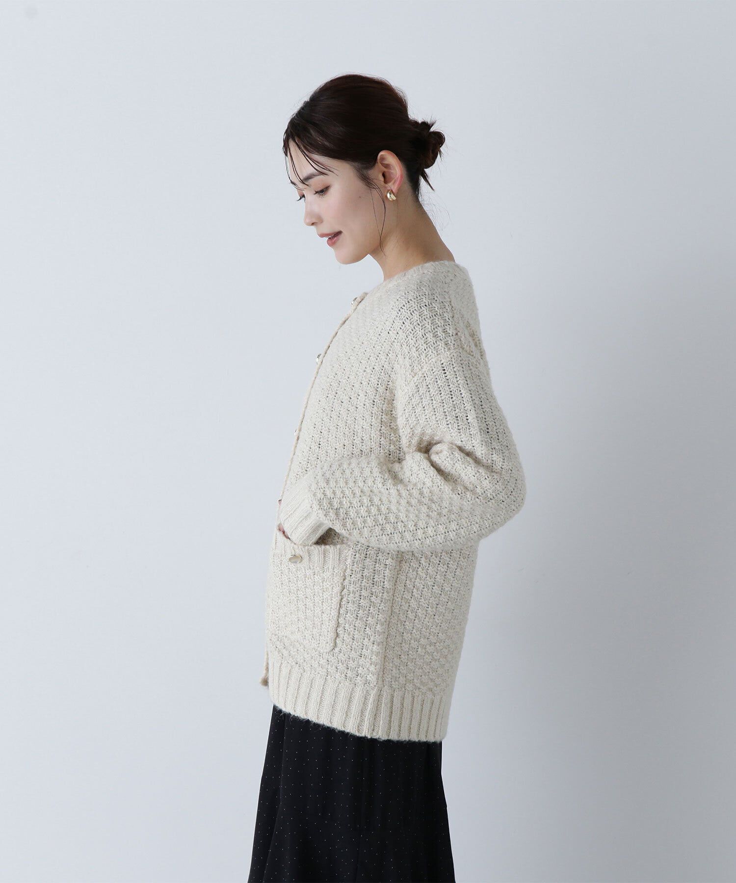  「ツイーディーボクシーカーディガン　24AW」|ニット・セーター|