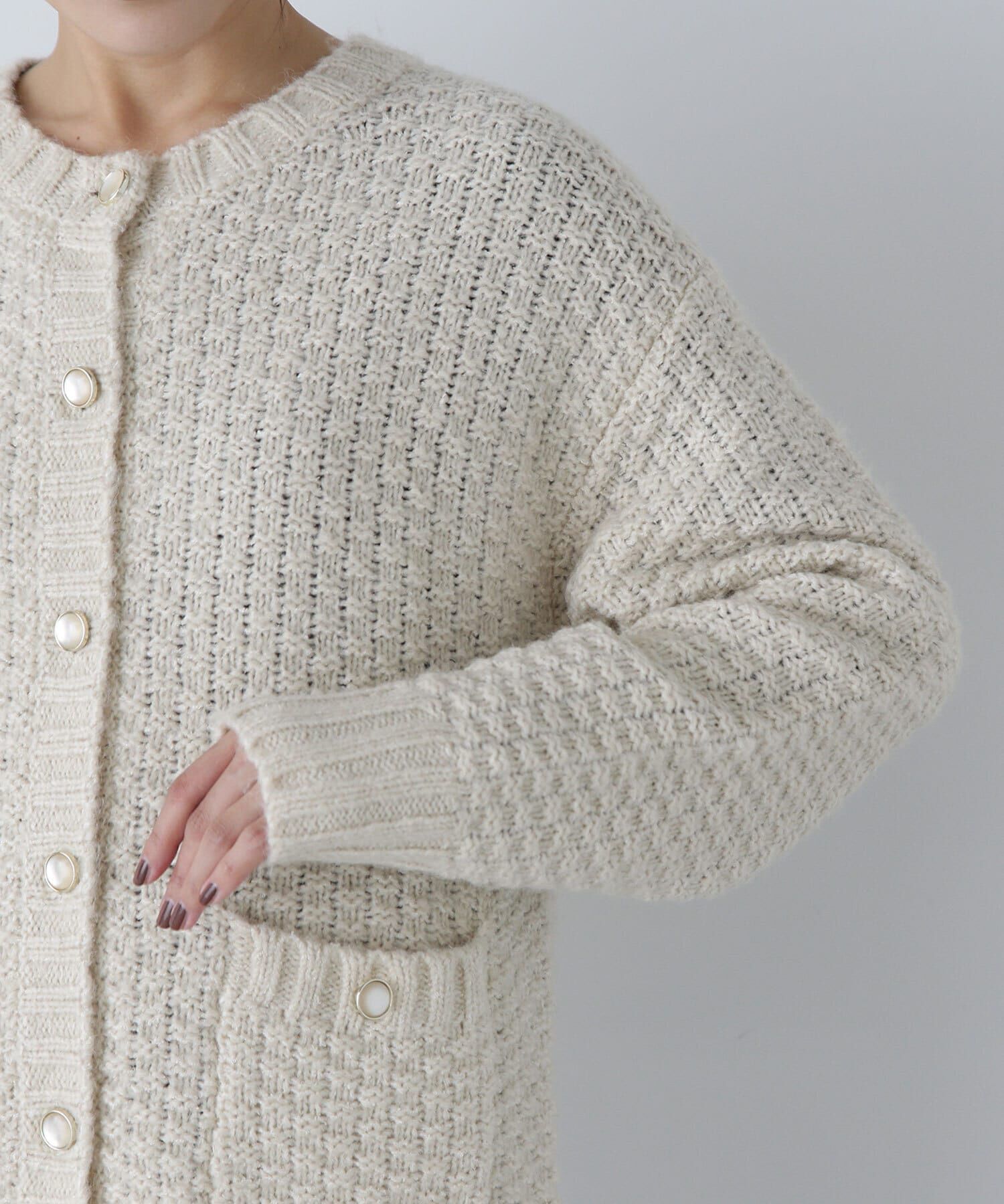  「ツイーディーボクシーカーディガン　24AW」|ニット・セーター|