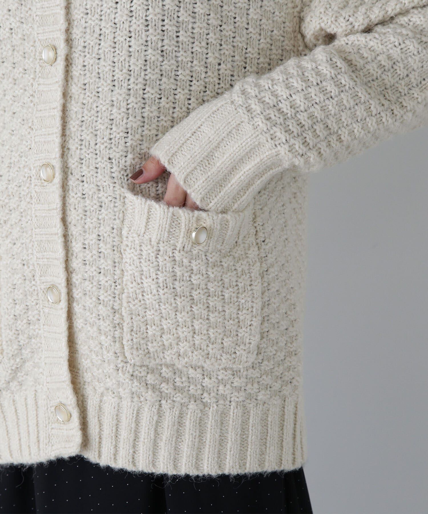  「ツイーディーボクシーカーディガン　24AW」|ニット・セーター|