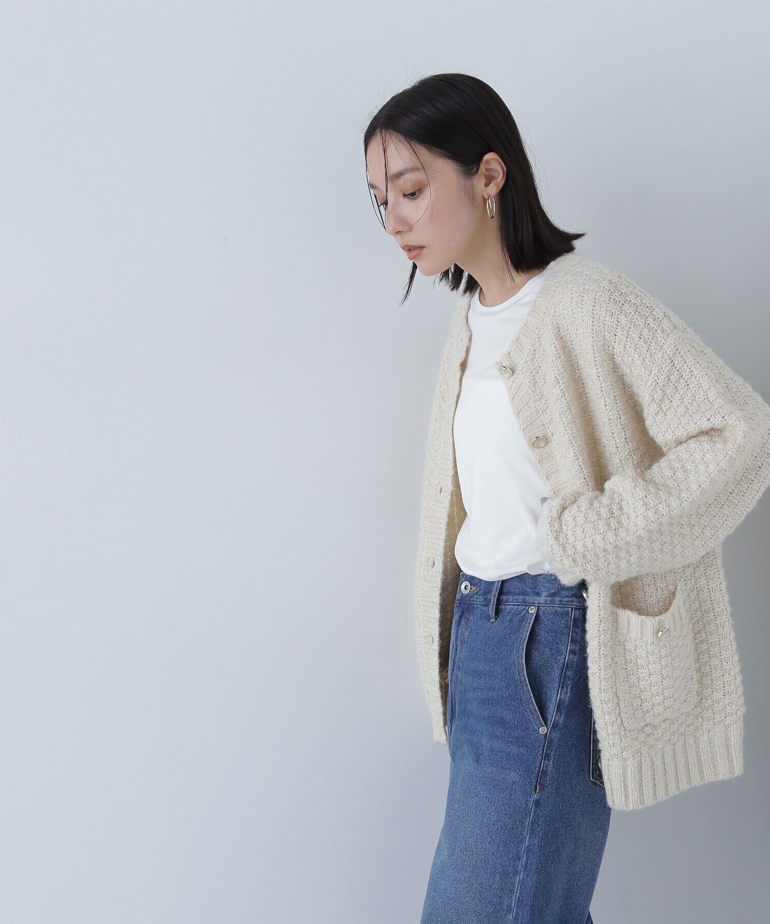  「ツイーディーボクシーカーディガン　24AW」|ニット・セーター|