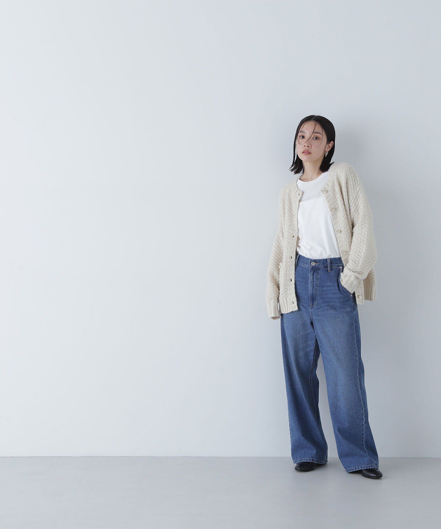  「ツイーディーボクシーカーディガン　24AW」|ニット・セーター|