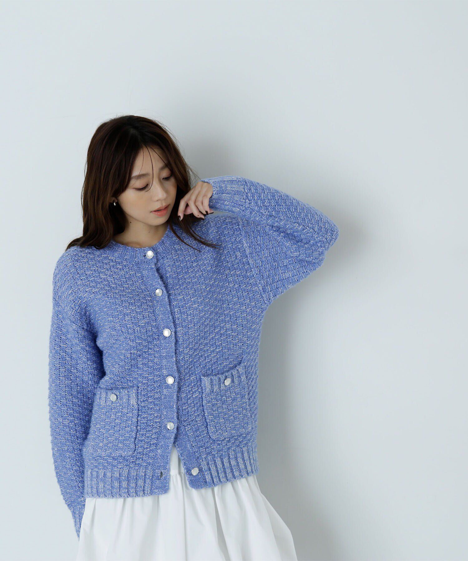  「ツイーディーボクシーカーディガン　24AW」|ニット・セーター|